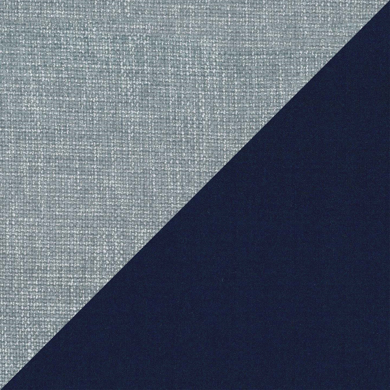 Petra letto di design bicolore con cuscini in piuma, piedini in mogano e tessuto impermeabile bicolore T11 e T06 blu - ghiaccio - divitt.sbs