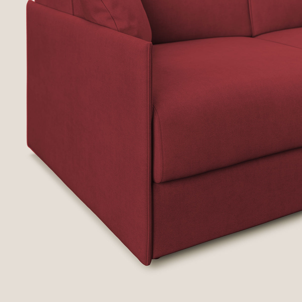 Evans Divano letto angolare con penisola in morbido tessuto impermeabile T02 - divitt.sbs