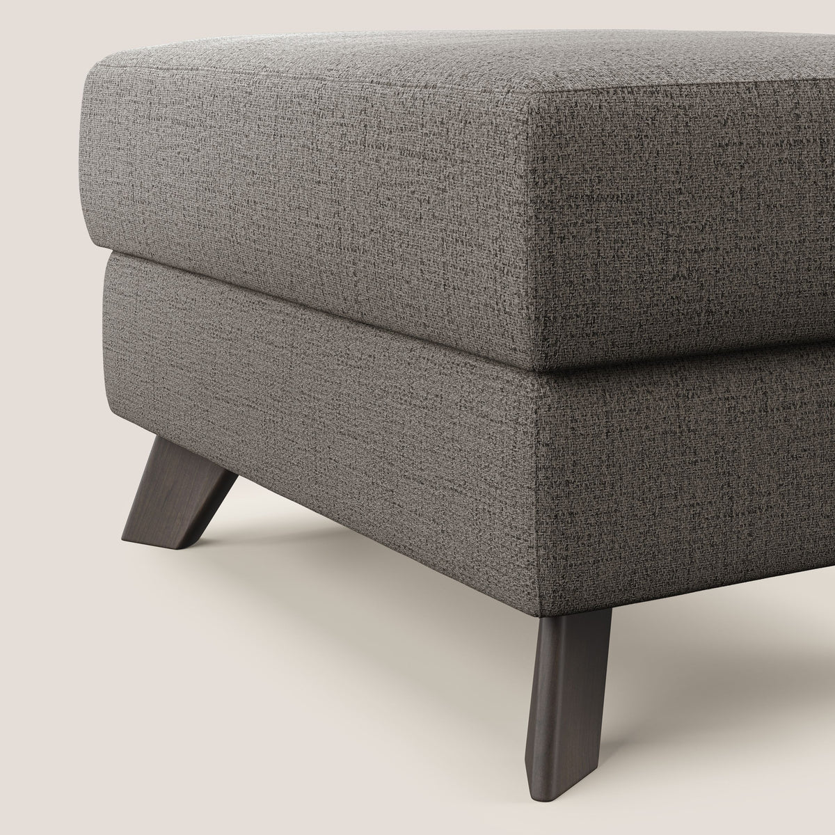 Moon Pouf contenitore e piedini alti in tessuto morbido impermeabile fiammato T03 - divitt.sbs