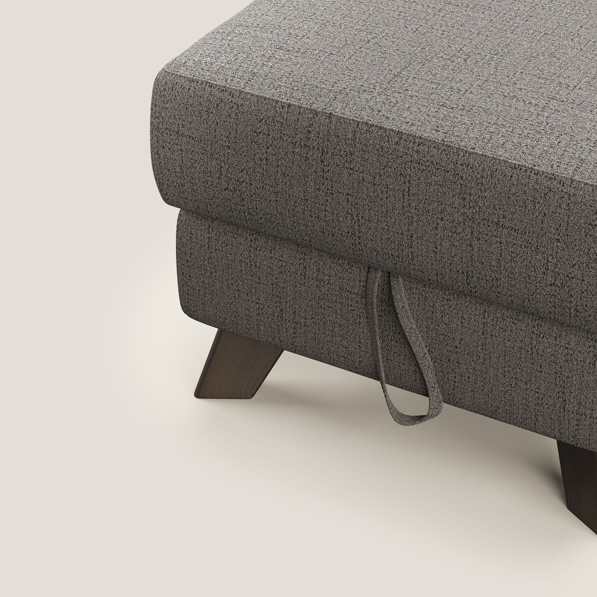 Moon Pouf contenitore e piedini alti in tessuto morbido impermeabile fiammato T03 - divitt.sbs