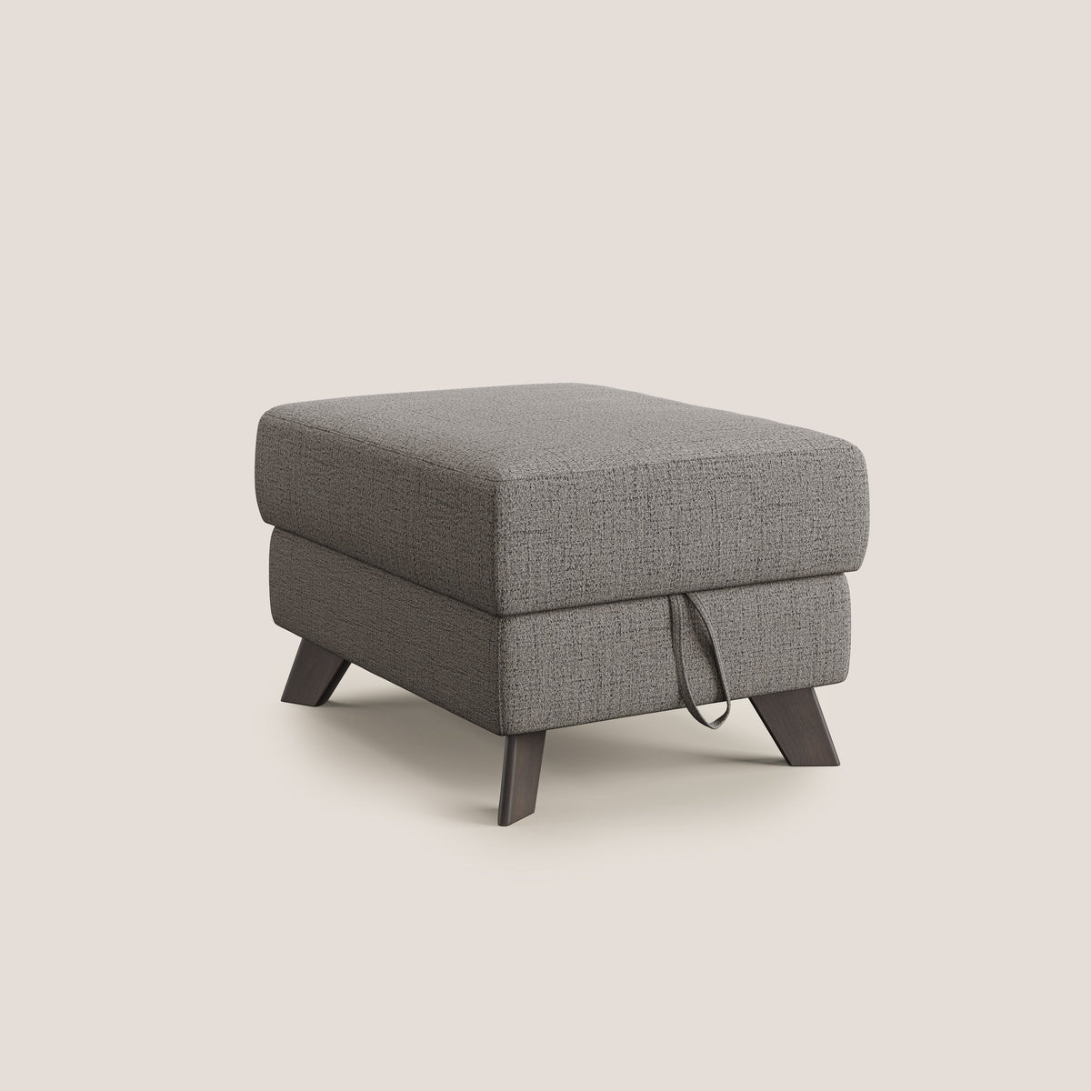 Moon Pouf contenitore e piedini alti in tessuto morbido impermeabile fiammato T03 - divitt.sbs
