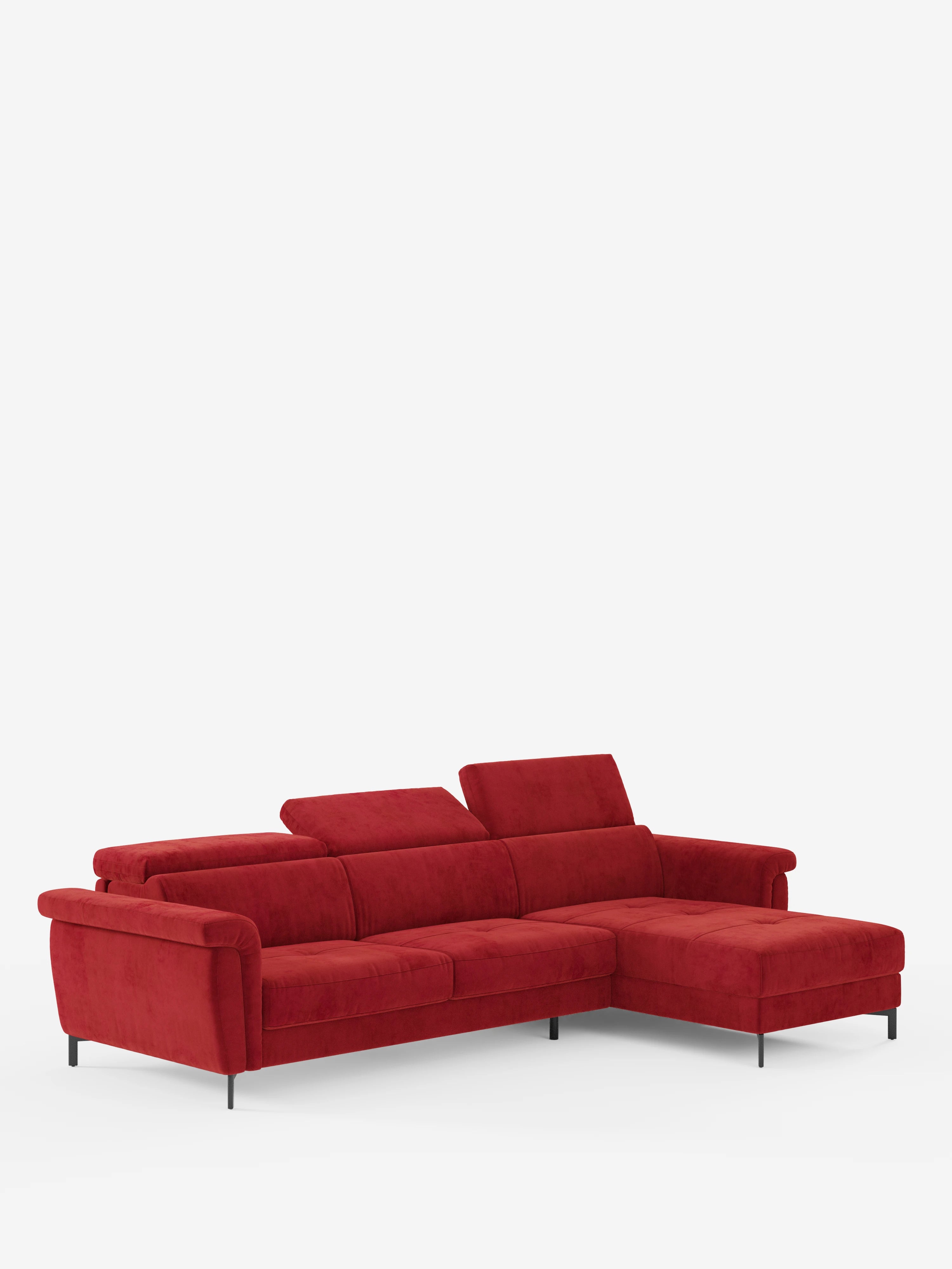 Capri sofá cama esquinero con chaise longue con canapé y reposacabezas reclinables -en tejido antimanchas elegante T30
