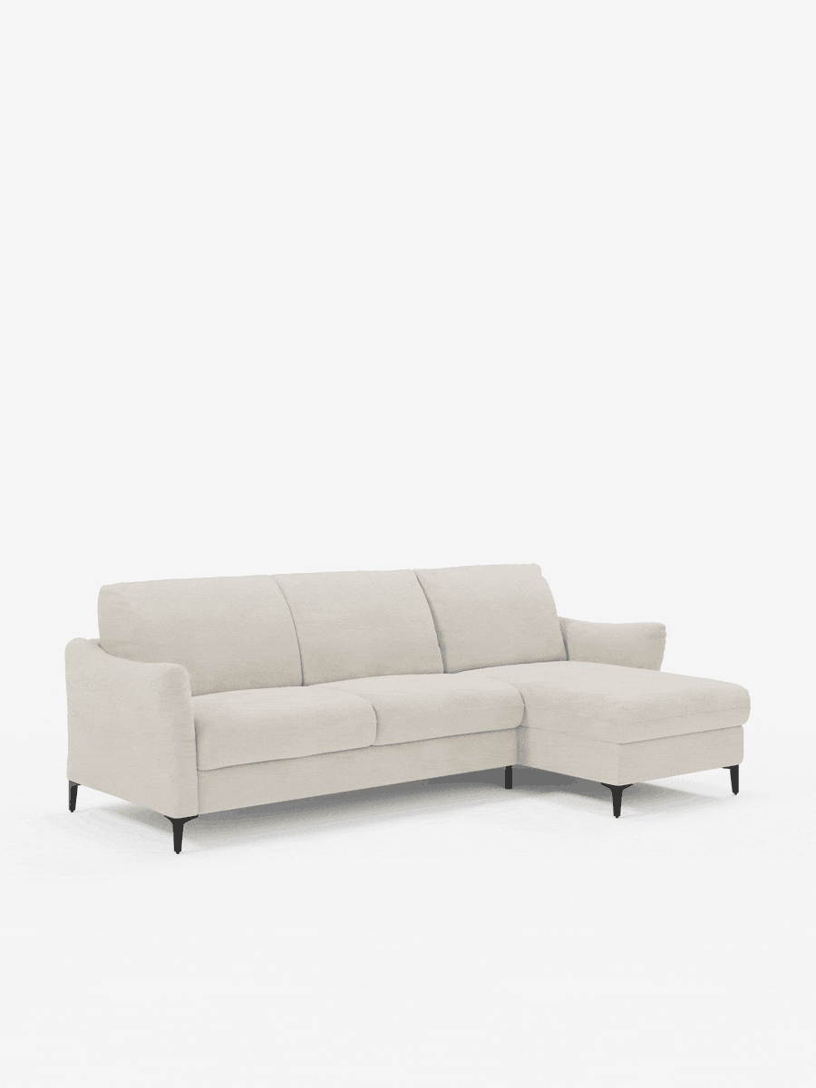 Dalia schlafsofa-Ecksofa mit Stauraum - Matratze 18 cm hoch aus edlem fleckenabweisendem T30-Stoff