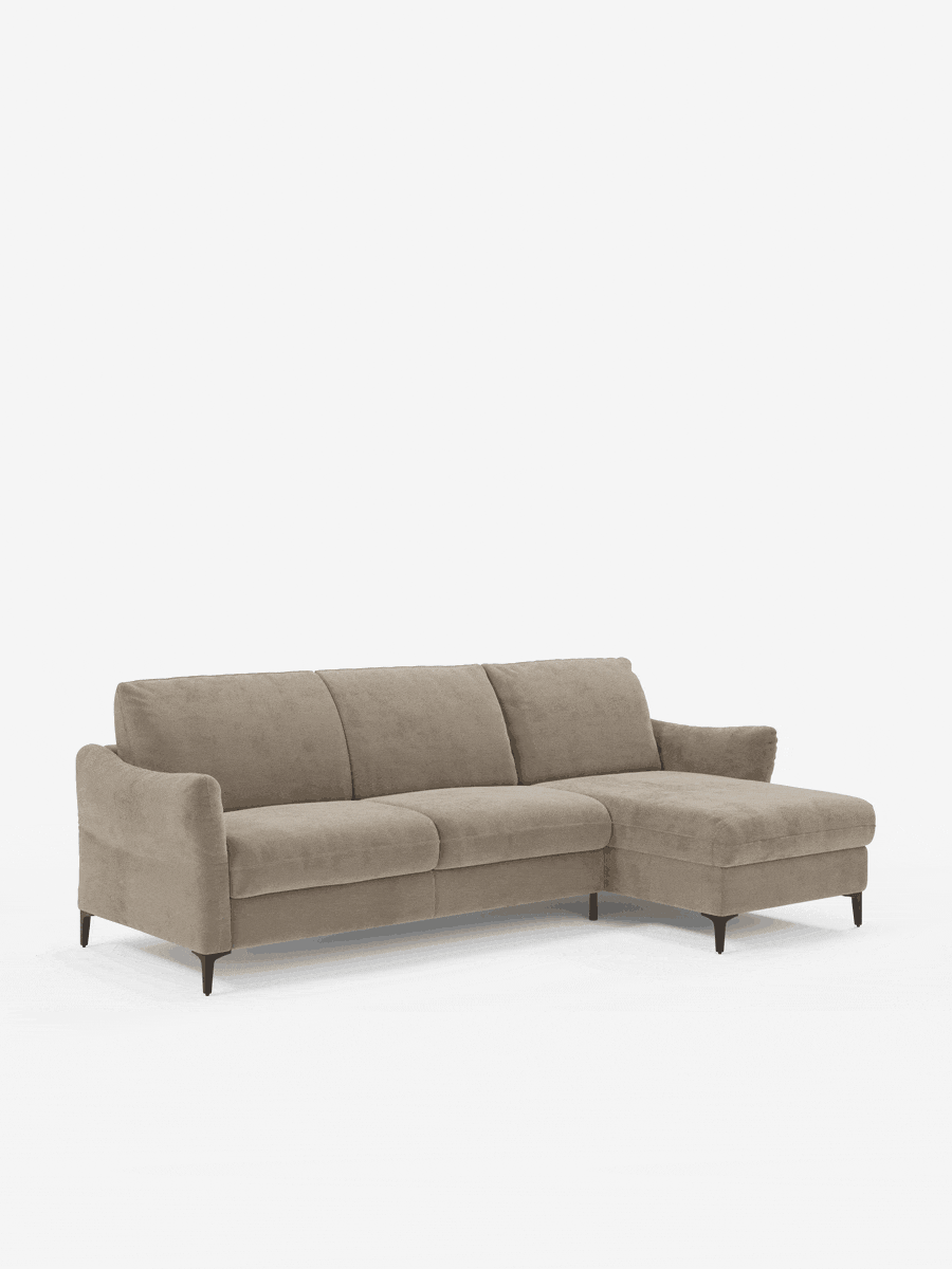 Dalia schlafsofa-Ecksofa mit Stauraum - Matratze 18 cm hoch aus edlem fleckenabweisendem T30-Stoff