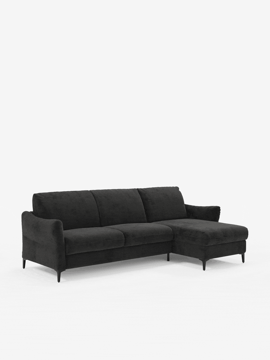 Dalia schlafsofa-Ecksofa mit Stauraum - Matratze 18 cm hoch aus edlem fleckenabweisendem T30-Stoff