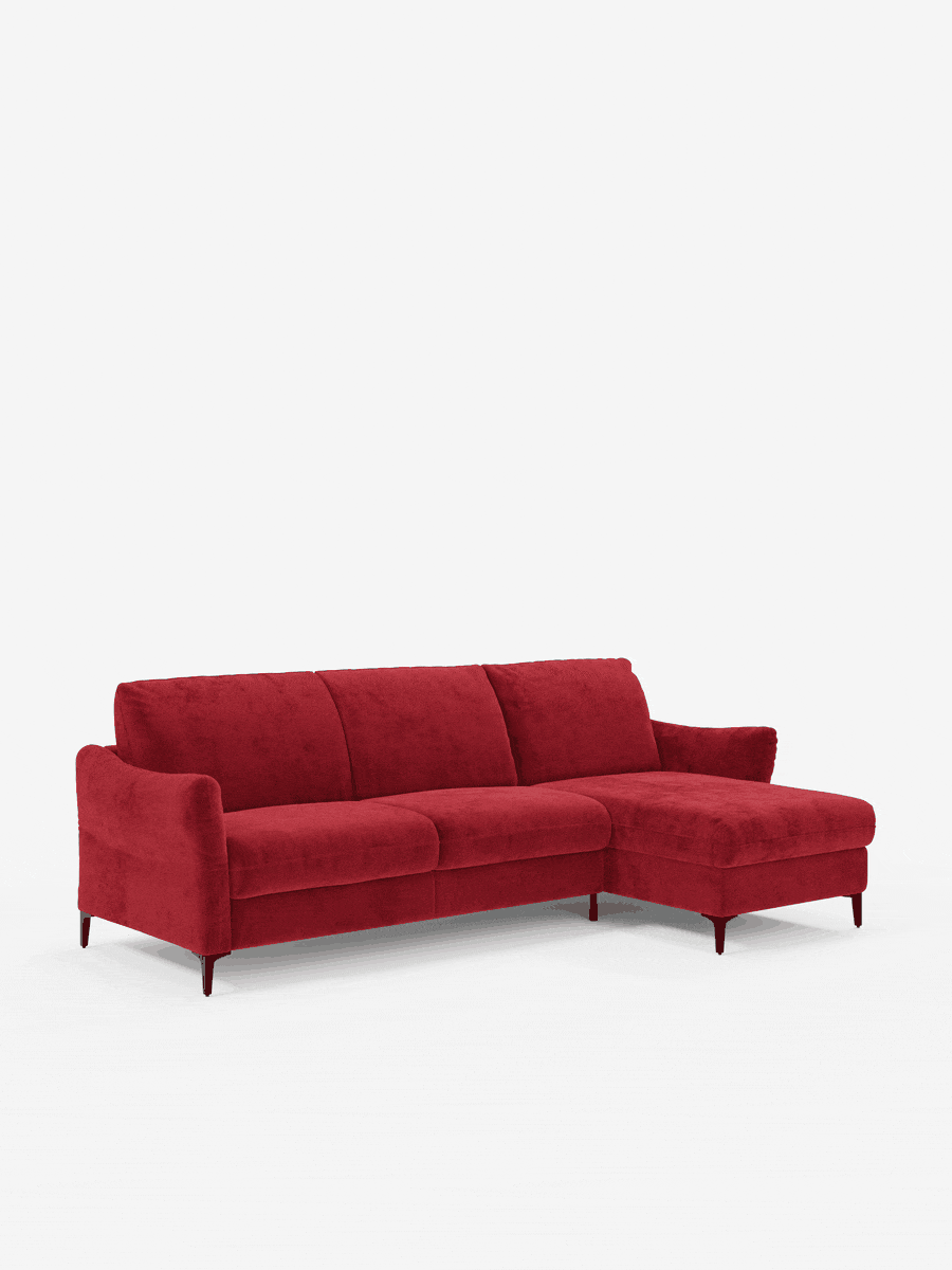Dalia schlafsofa-Ecksofa mit Stauraum - Matratze 18 cm hoch aus edlem fleckenabweisendem T30-Stoff