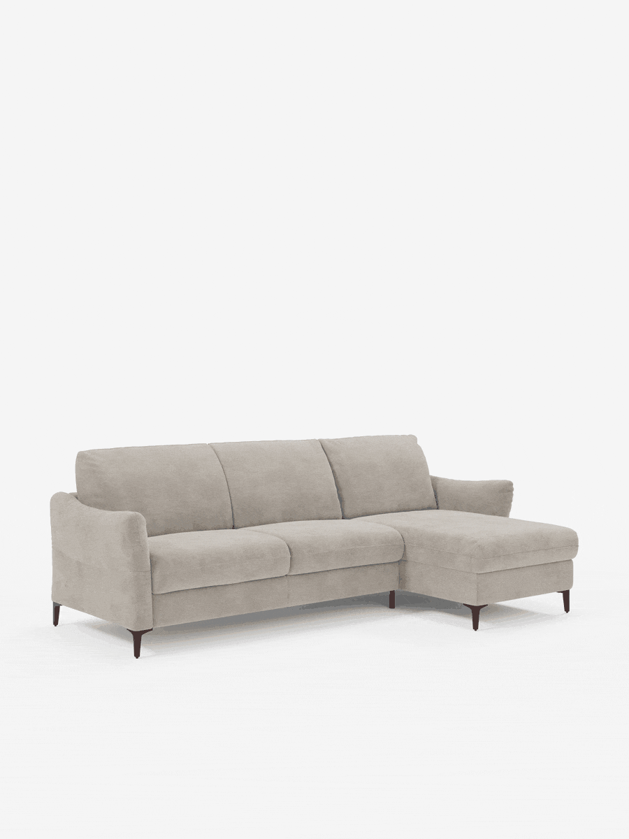 Dalia schlafsofa-Ecksofa mit Stauraum - Matratze 18 cm hoch aus edlem fleckenabweisendem T30-Stoff