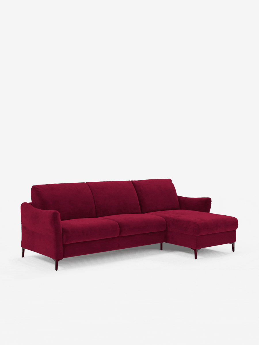 Dalia schlafsofa-Ecksofa mit Stauraum - Matratze 18 cm hoch aus edlem fleckenabweisendem T30-Stoff