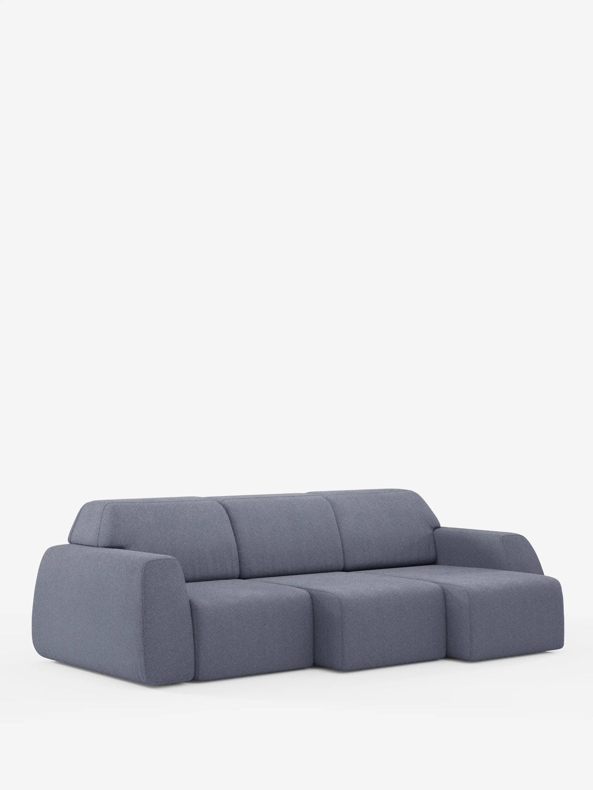 Vi presentiamo il divano Orbit con 3 sedute scorrevoli e allungabili di divitt.sbs: un moderno divano componibile grigio rivestito in tessuto T33 effetto cotone smacchiabile. Caratterizzato da un design a L con bordi arrotondati, braccioli bassi e tre cuscini di seduta scorrevoli e allungabili in modo indipendente, questo divano a 4 posti offre una grande flessibilità nella disposizione dei posti a sedere. La chaise longue è posizionata sul lato destro e il rivestimento completamente sfoderabile