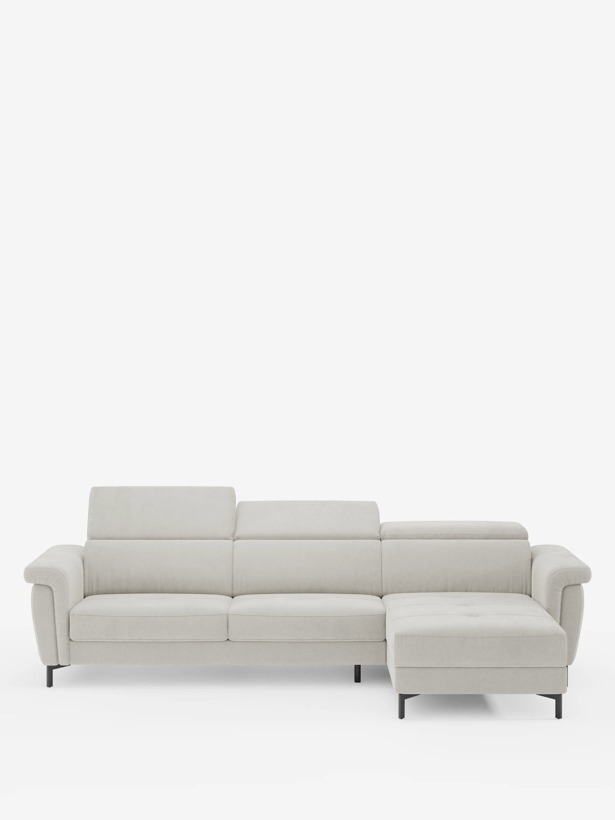 Capri sofá cama esquinero con chaise longue con canapé y reposacabezas reclinables -en tejido antimanchas elegante T30