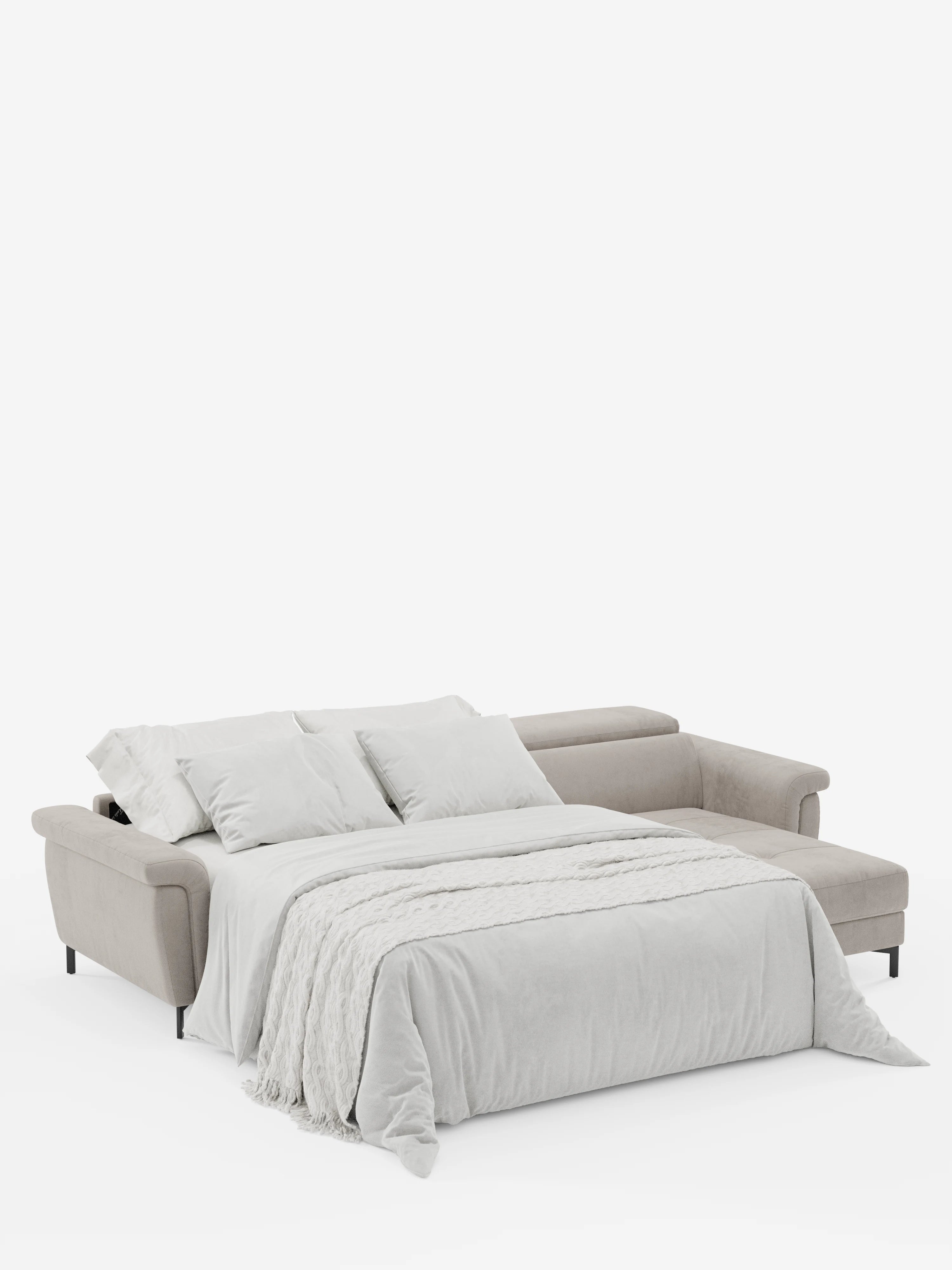 Capri sofá cama esquinero con chaise longue con canapé y reposacabezas reclinables -en tejido antimanchas elegante T30