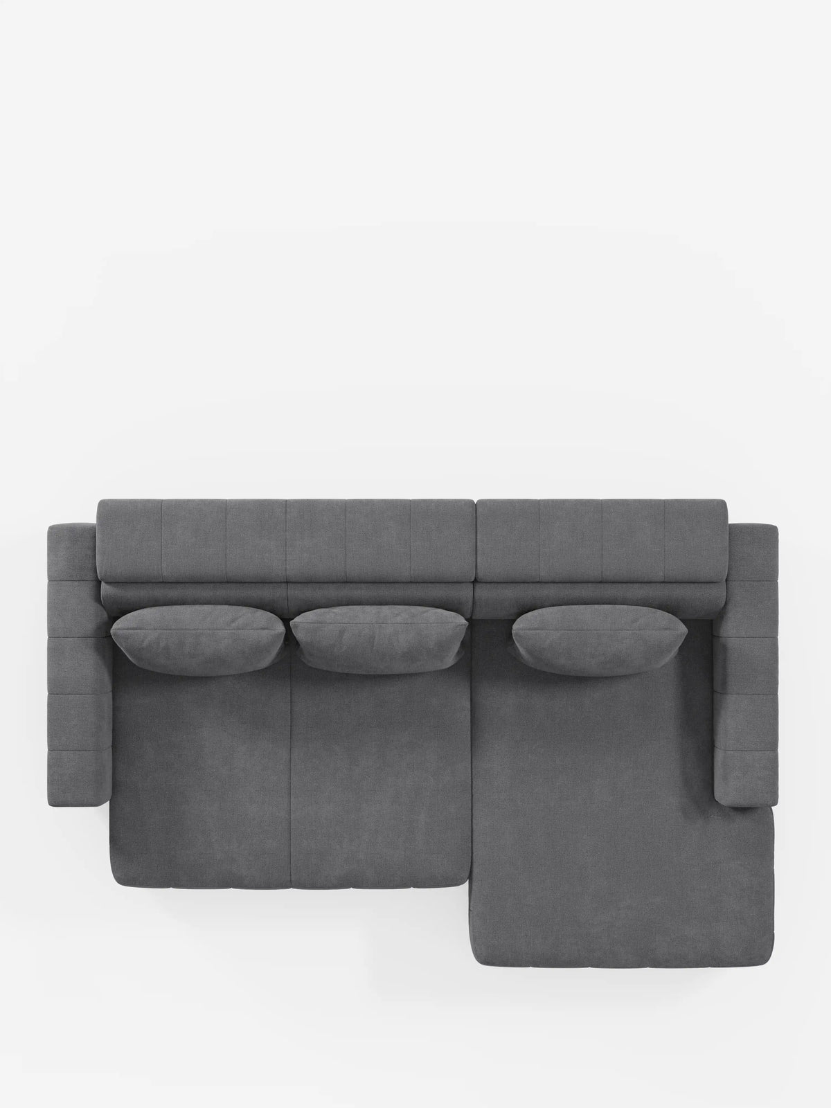 Doric Sofá esquinero con chaise longue y asientos extensibles con relax eléctrico - reposacabezas reclinables en tejido antimanchas T23