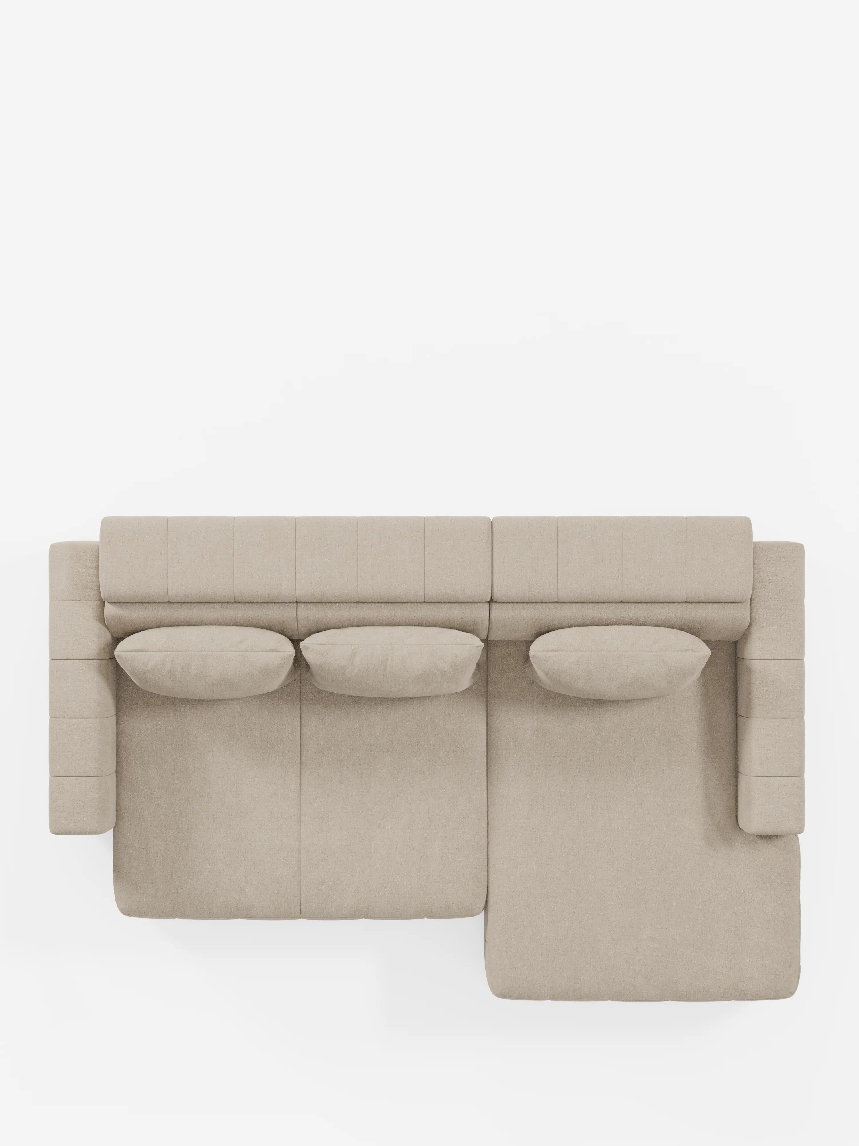 Doric Sofá esquinero con chaise longue y asientos extensibles con relax eléctrico - reposacabezas reclinables en tejido antimanchas T23
