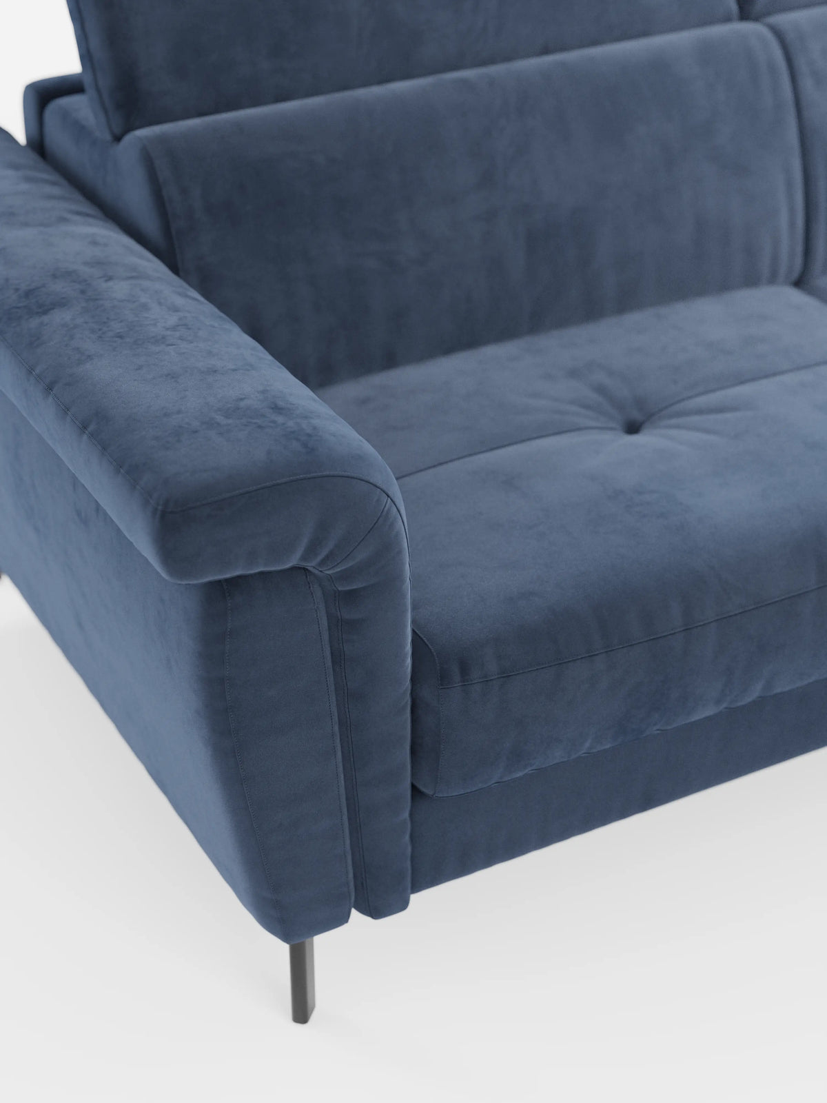 Capri sofá cama esquinero con chaise longue con canapé y reposacabezas reclinables -en tejido antimanchas elegante T30