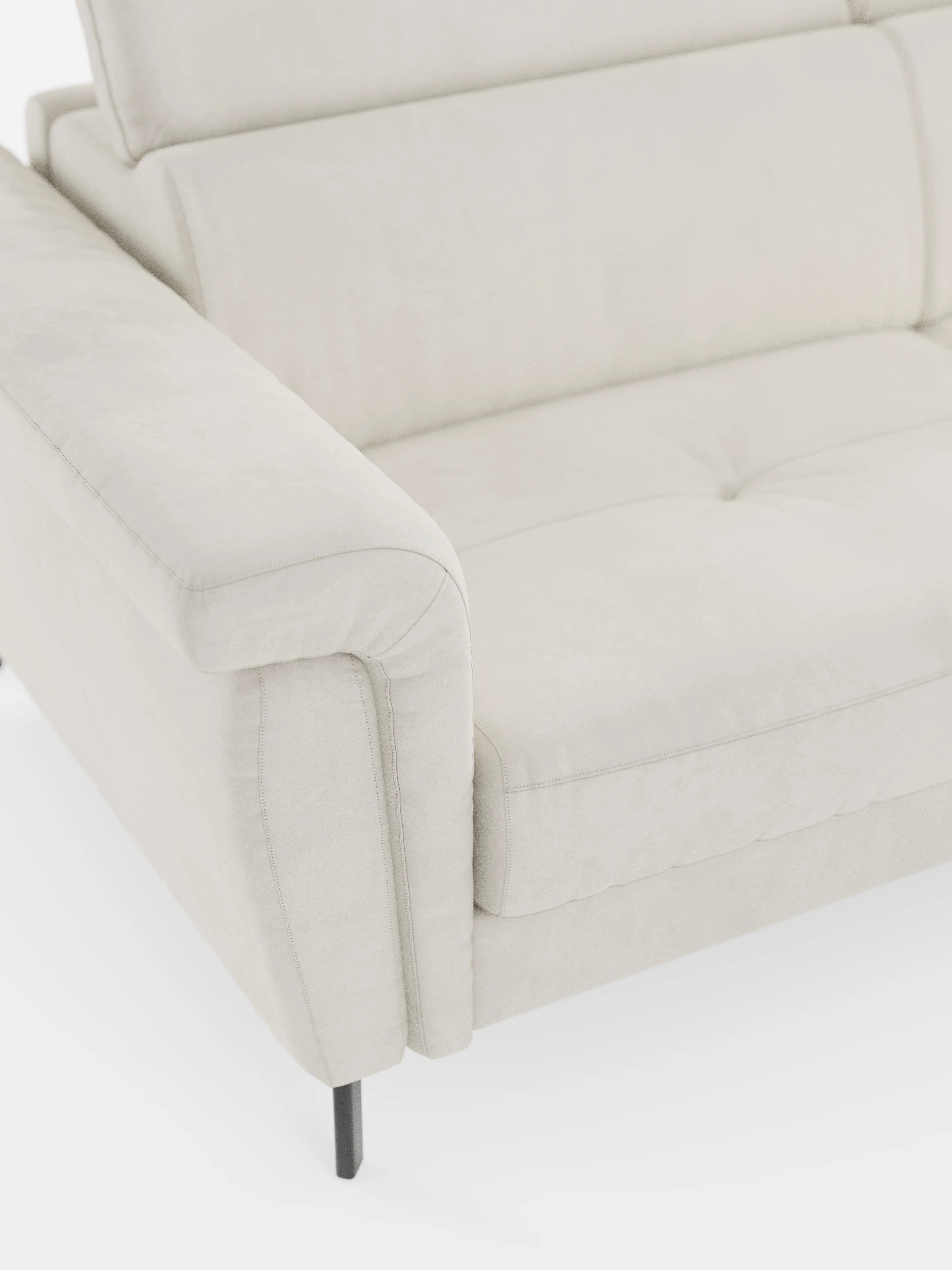 Capri sofá cama esquinero con chaise longue con canapé y reposacabezas reclinables -en tejido antimanchas elegante T30