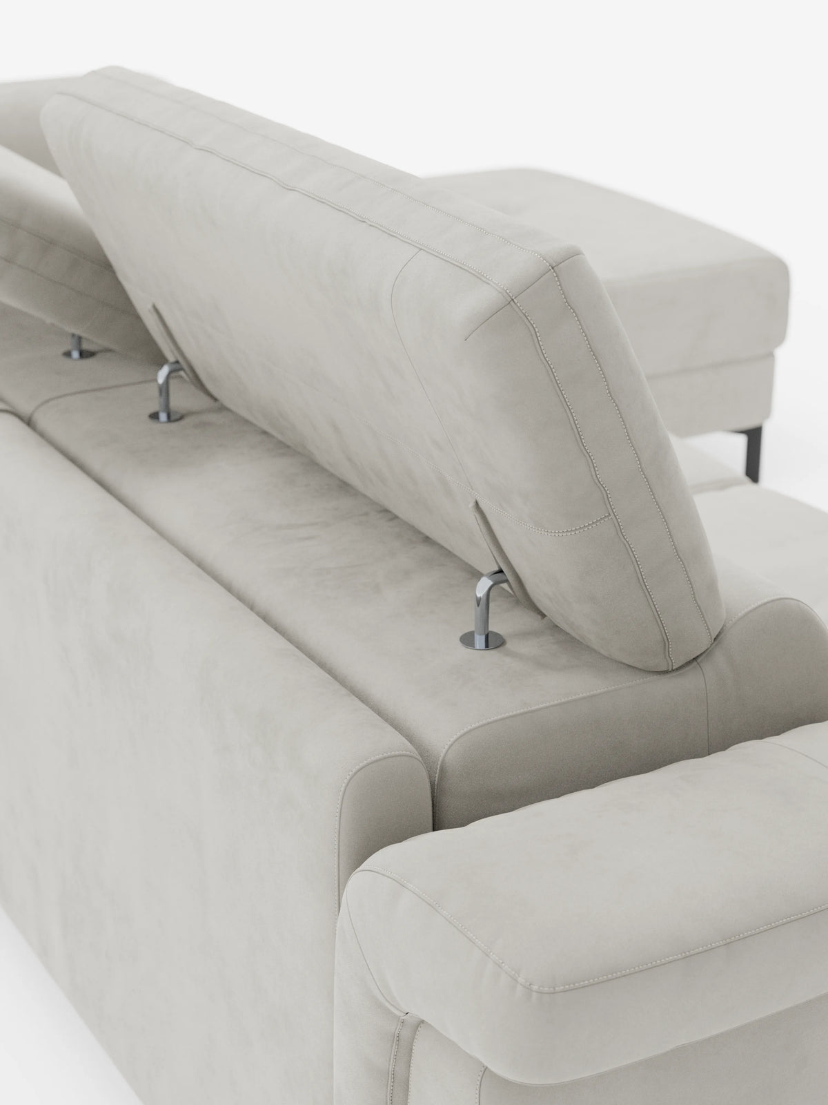 Capri sofá cama esquinero con chaise longue con canapé y reposacabezas reclinables -en tejido antimanchas elegante T30