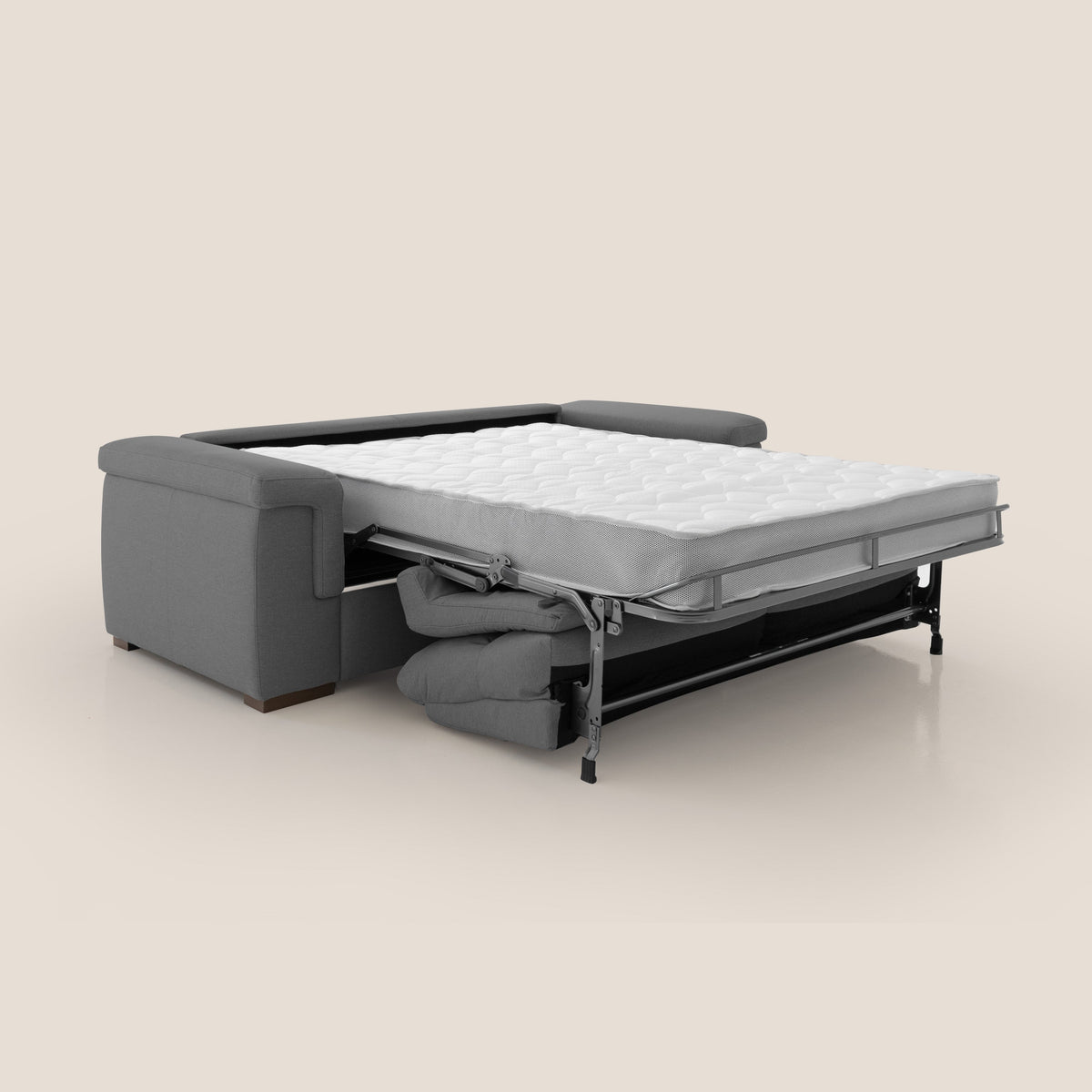 Magnolia divano letto con materasso alto 18 cm morbido schienale alto in tessuto smacchiabile T05 antracite - divitt.sbs