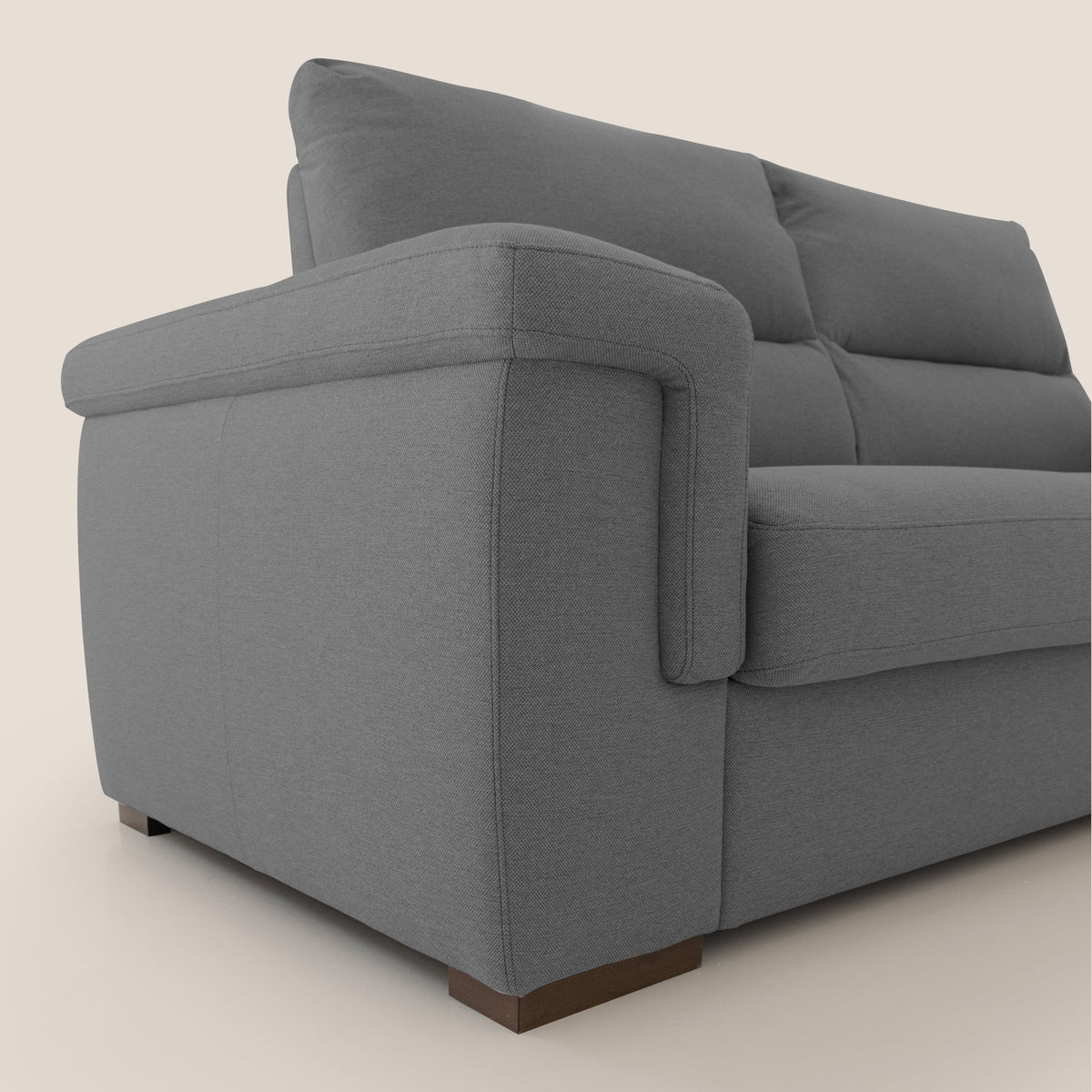 Magnolia divano letto con materasso alto 18 cm morbido schienale alto in tessuto smacchiabile T05 antracite - divitt.sbs