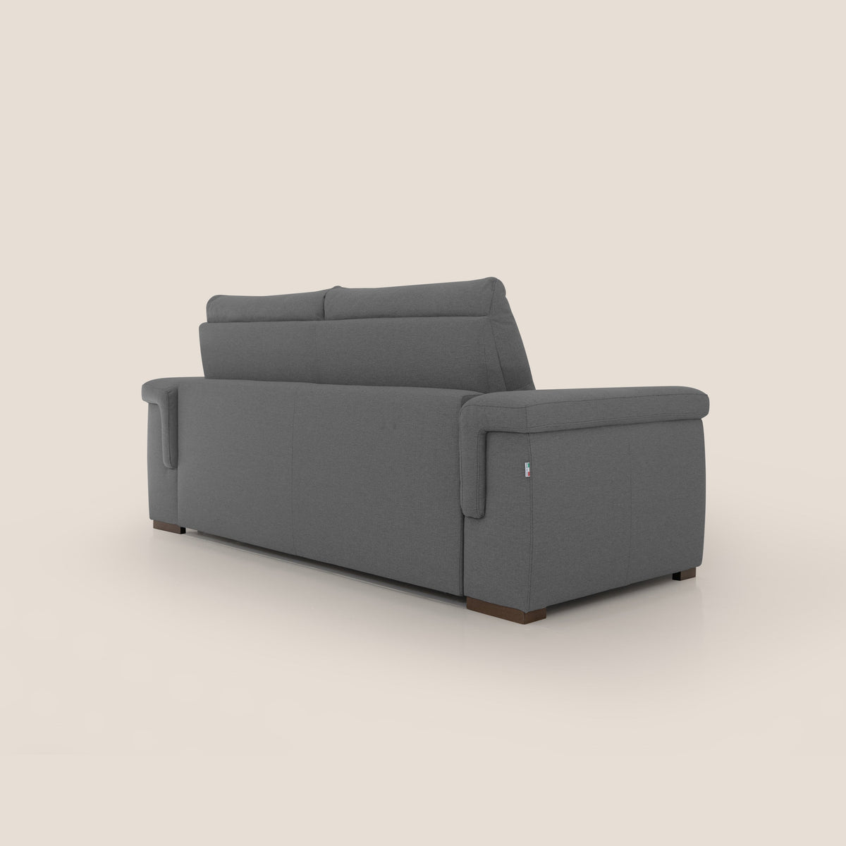 Magnolia divano letto con materasso alto 18 cm morbido schienale alto in tessuto smacchiabile T05 antracite - divitt.sbs