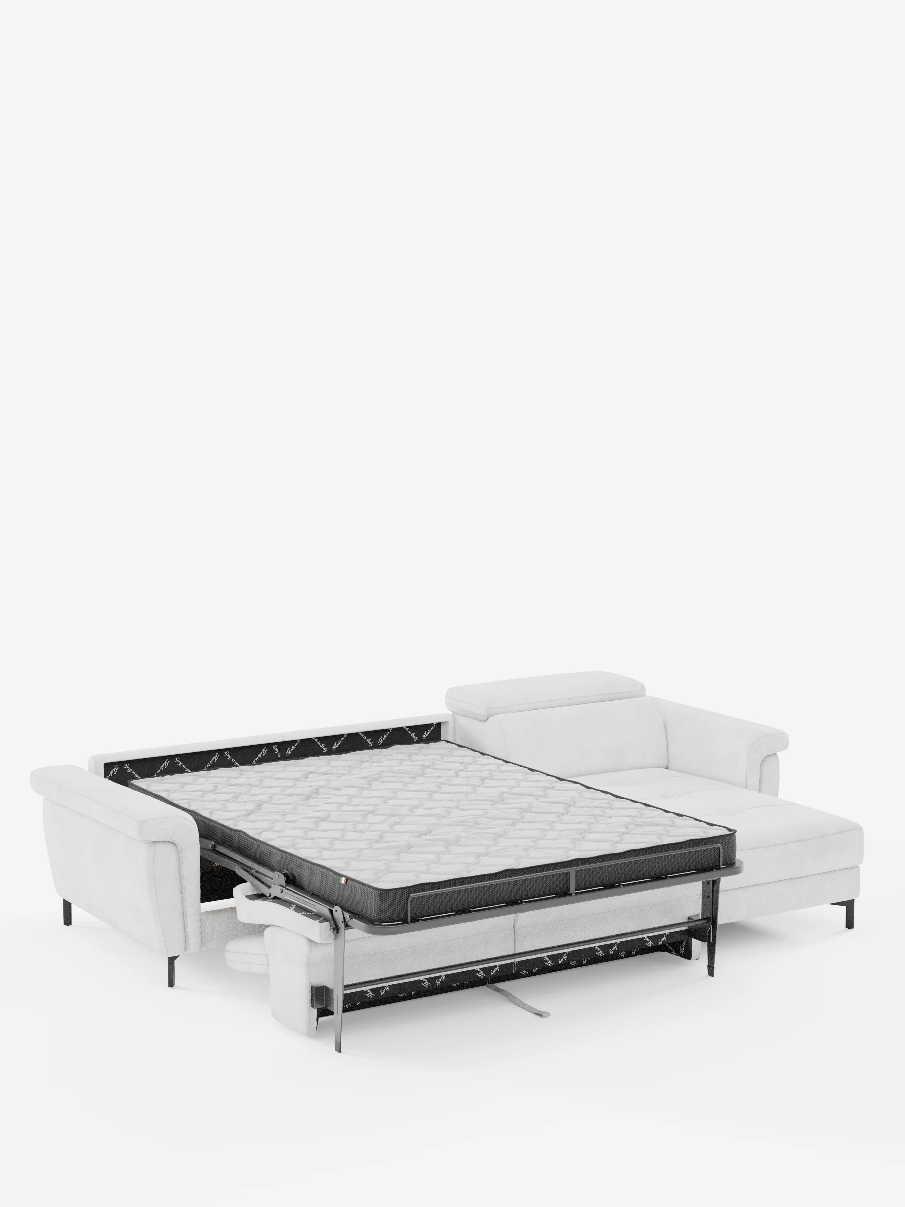 Capri sofá cama esquinero con chaise longue con canapé y reposacabezas reclinables -en tejido antimanchas elegante T30