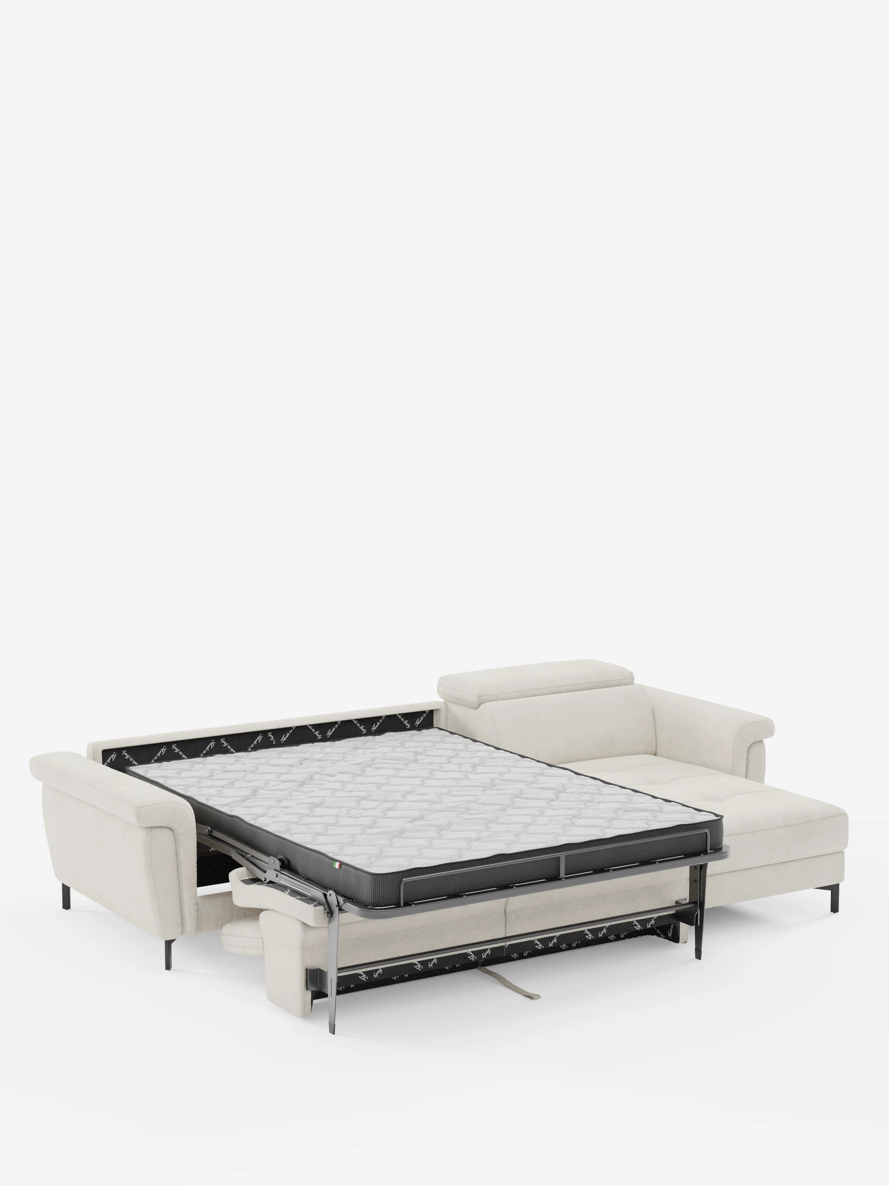 Capri sofá cama esquinero con chaise longue con canapé y reposacabezas reclinables -en tejido antimanchas elegante T30