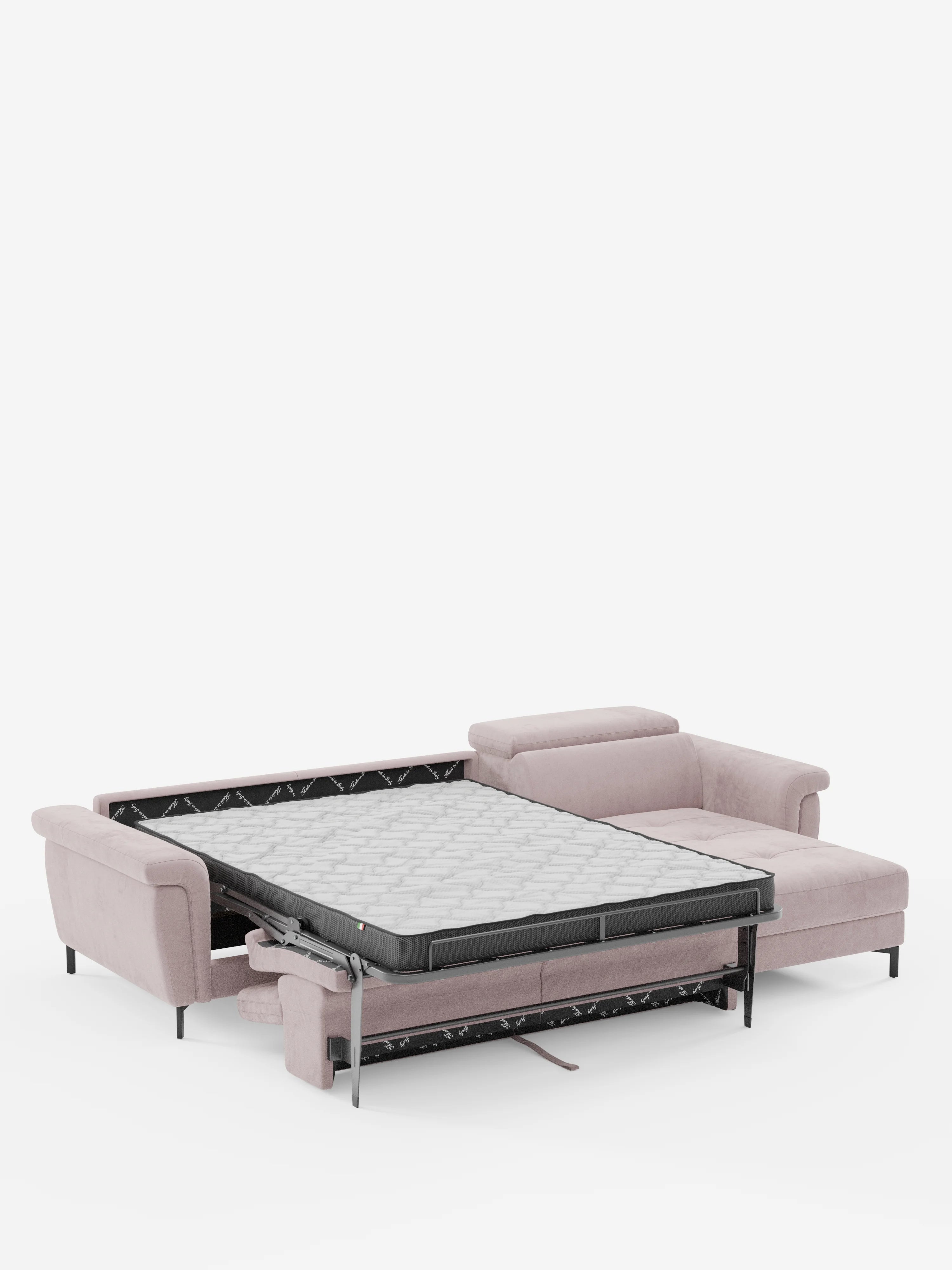 Capri sofá cama esquinero con chaise longue con canapé y reposacabezas reclinables -en tejido antimanchas elegante T30