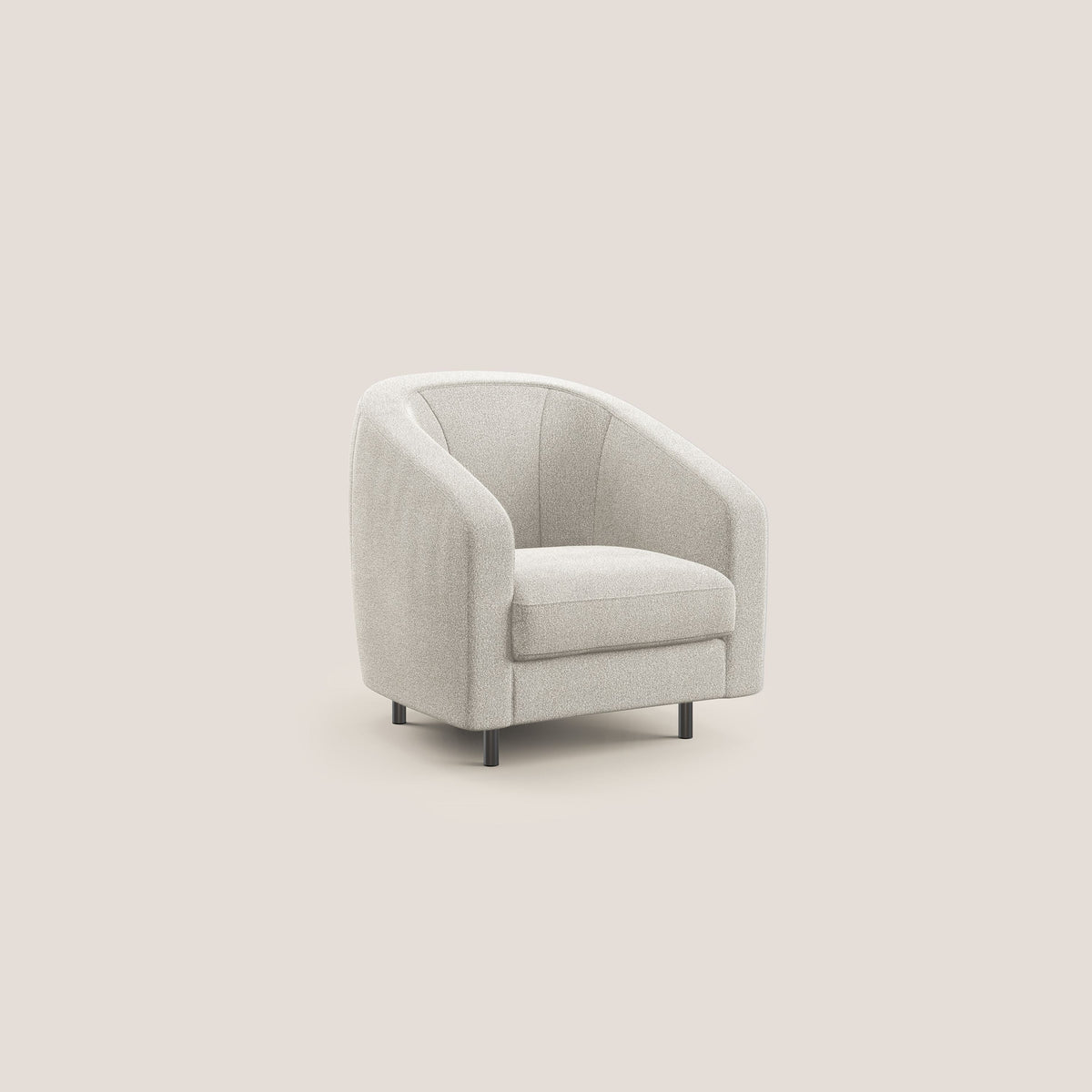 Pandora Poltroncina in morbido tessuto bouclé impermeabile T07 bianco - divitt.sbs