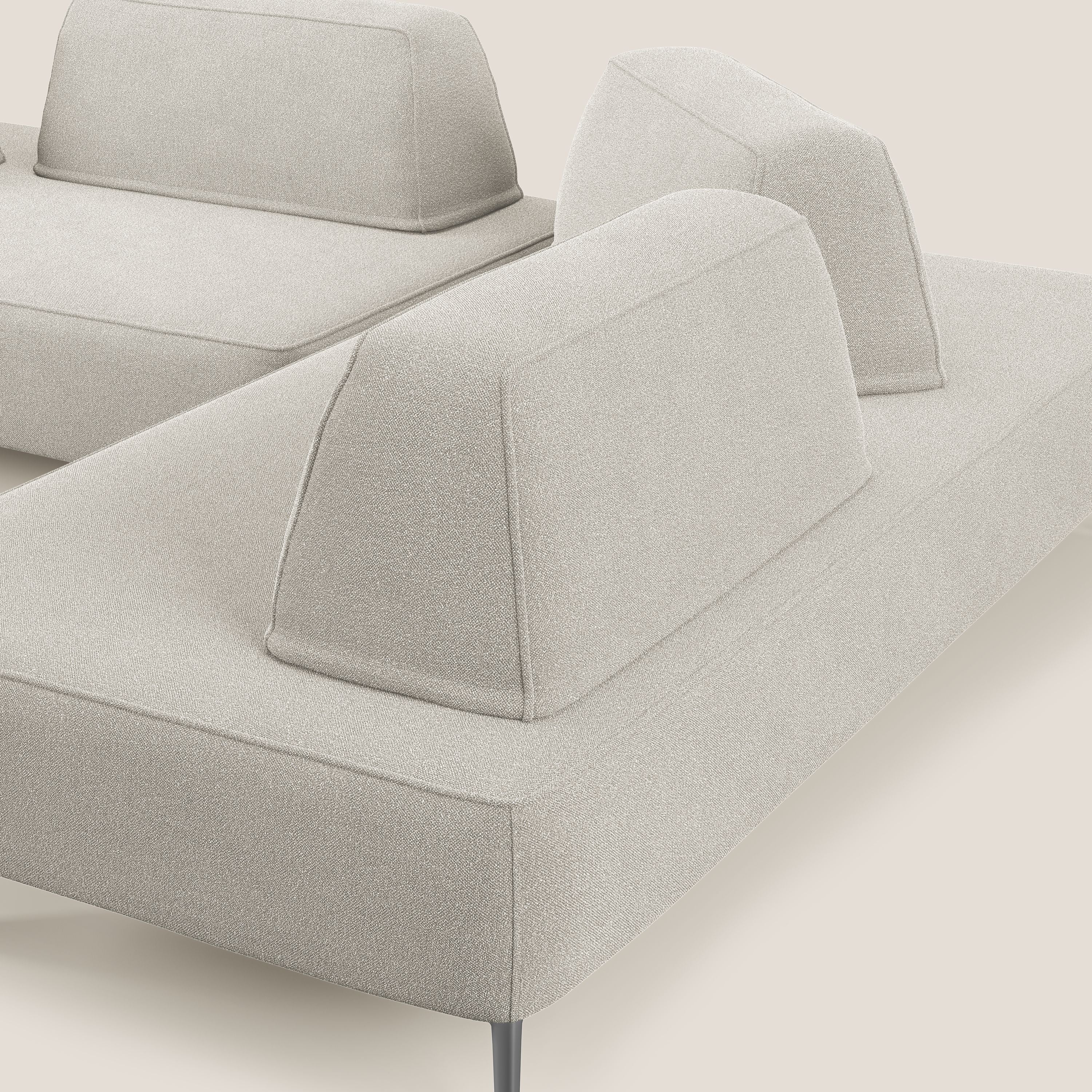 Newton divano angolare modulare con schienali movibili T07 bianco - divitt.sbs