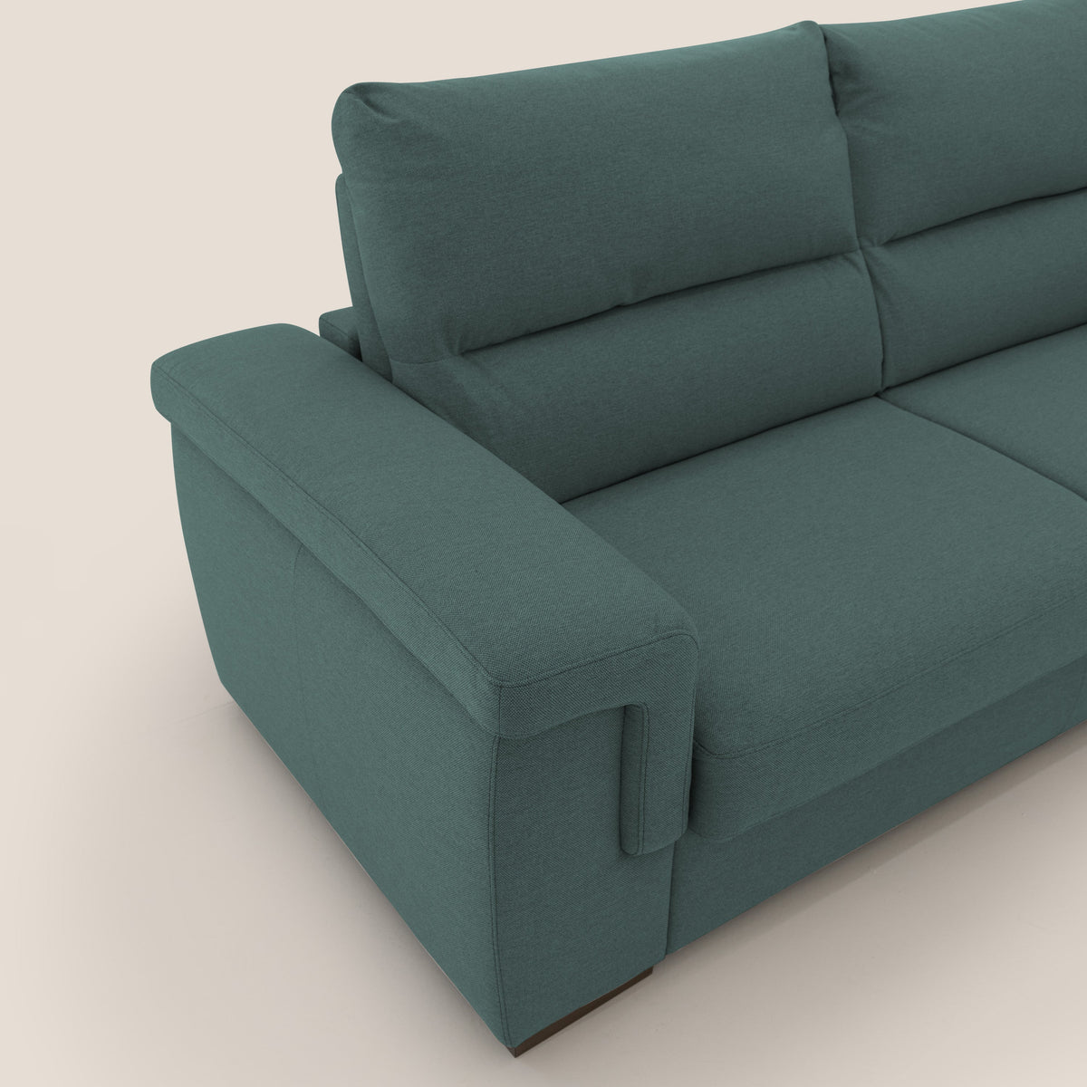 Magnolia divano letto con materasso alto 18 cm morbido schienale alto in tessuto smacchiabile T05 verde - divitt.sbs