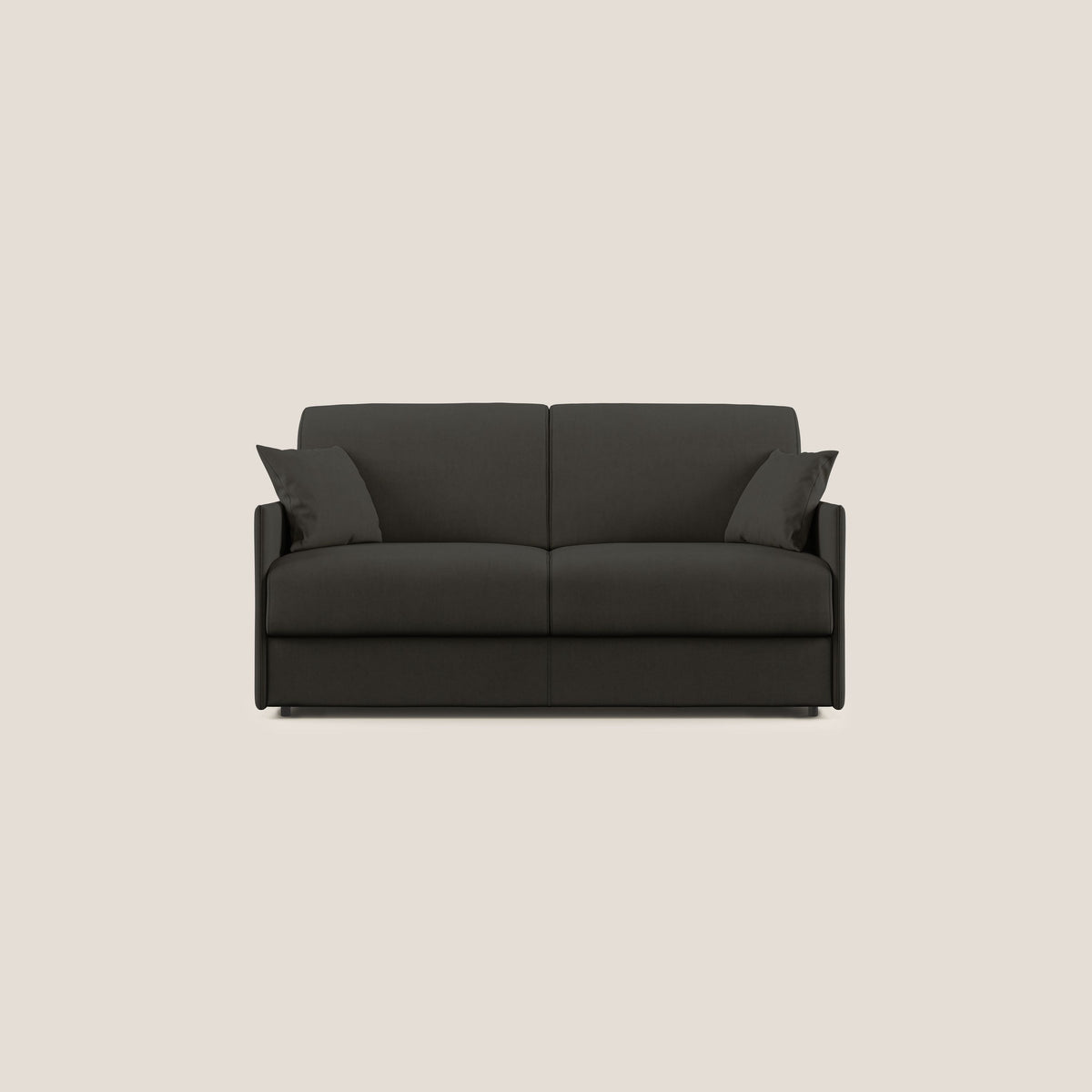 Evans Divano letto in morbido tessuto impermeabile T02 nero - divitt.sbs