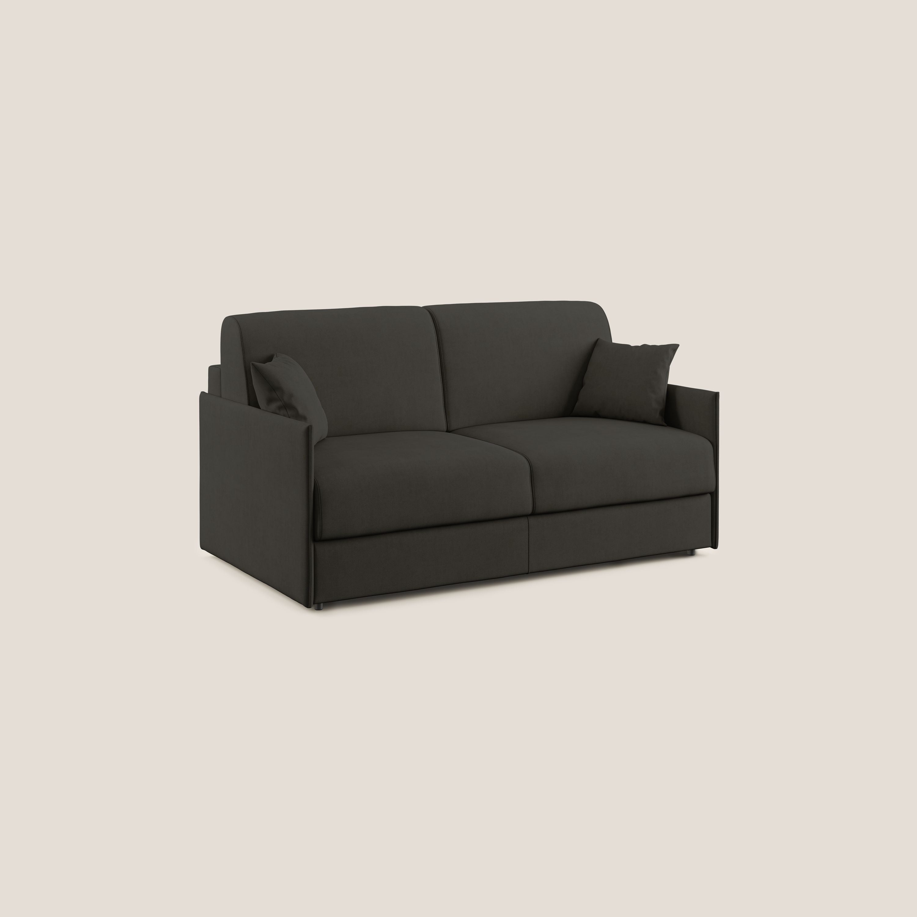 Evans Divano letto in morbido tessuto impermeabile T02 nero - divitt.sbs