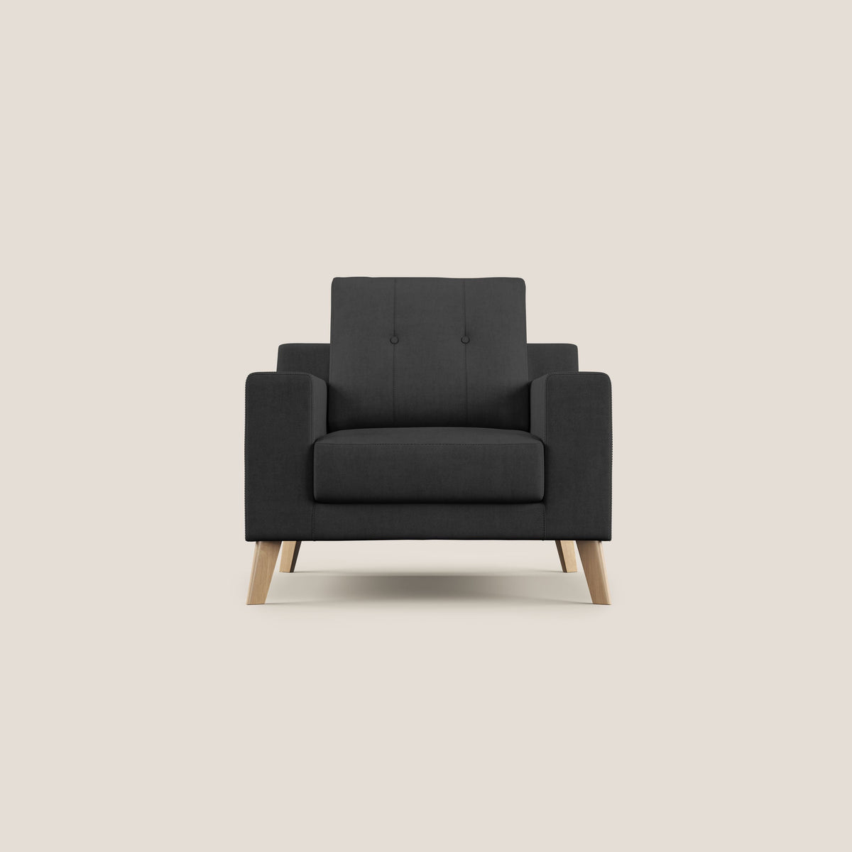 Danish poltroncina in tessuto morbido impermeabile T02 nero - divitt.sbs