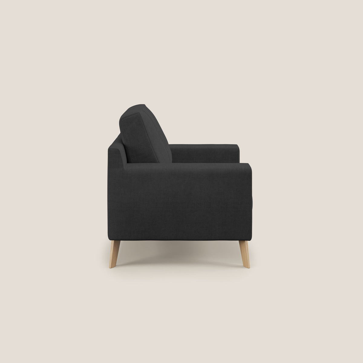 Danish poltroncina in tessuto morbido impermeabile T02 nero - divitt.sbs