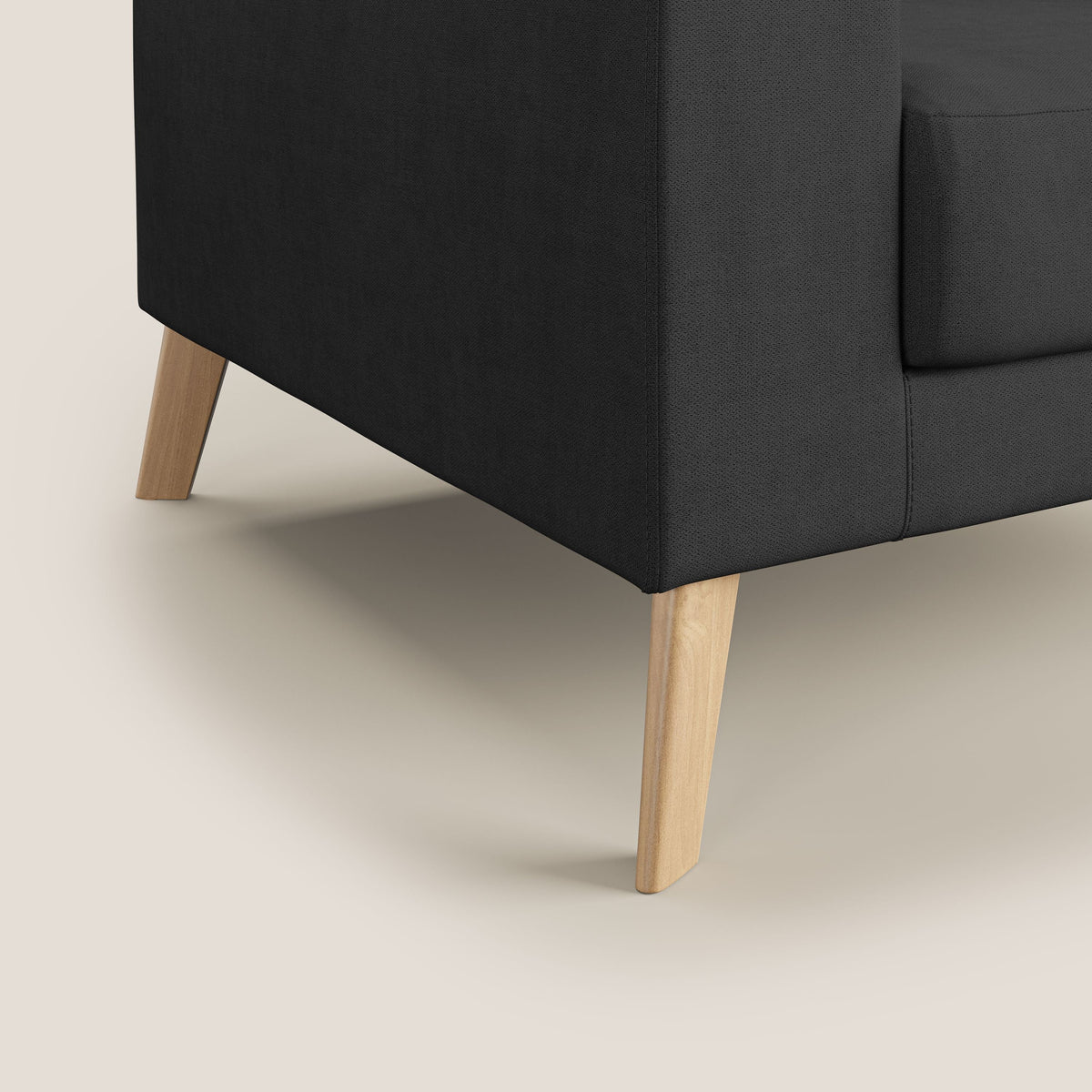 Danish poltroncina in tessuto morbido impermeabile T02 nero - divitt.sbs