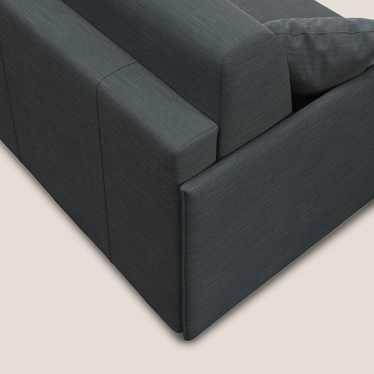 Evans Divano letto in tessuto Ecosostenibile antracite - divitt.sbs