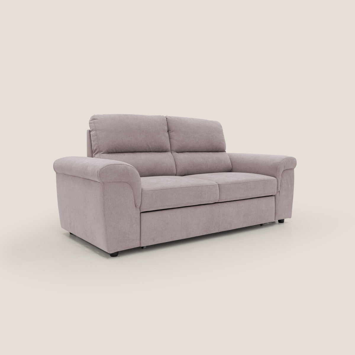 Minerva divano con pouf estraibile poggiapiedi in tessuto morbido impermeabile T02 rosa - divitt.sbs