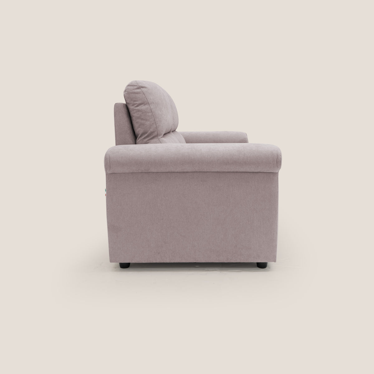 Minerva divano con pouf estraibile poggiapiedi in tessuto morbido impermeabile T02 rosa - divitt.sbs