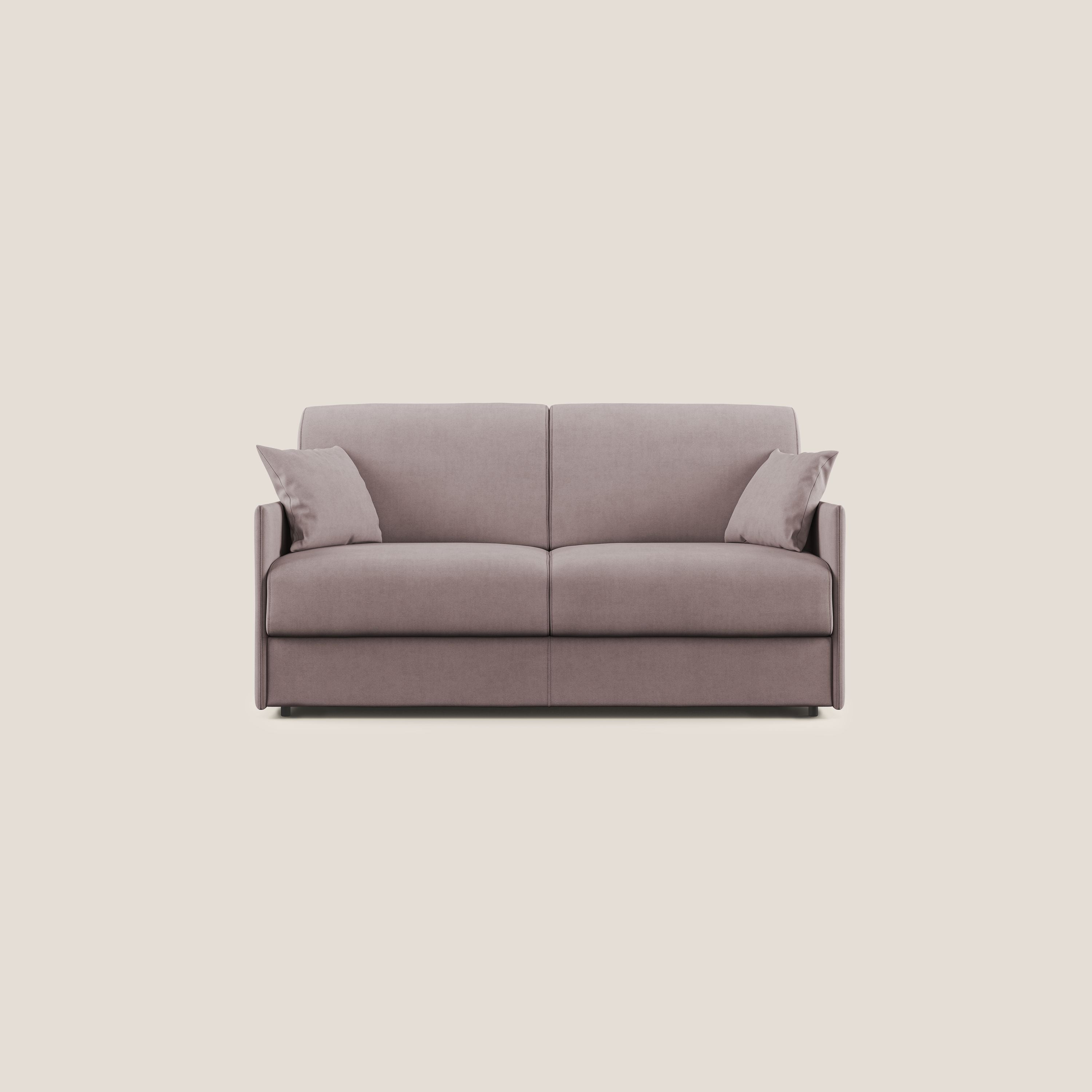 Evans Divano letto in morbido tessuto impermeabile T02 rosa - divitt.sbs