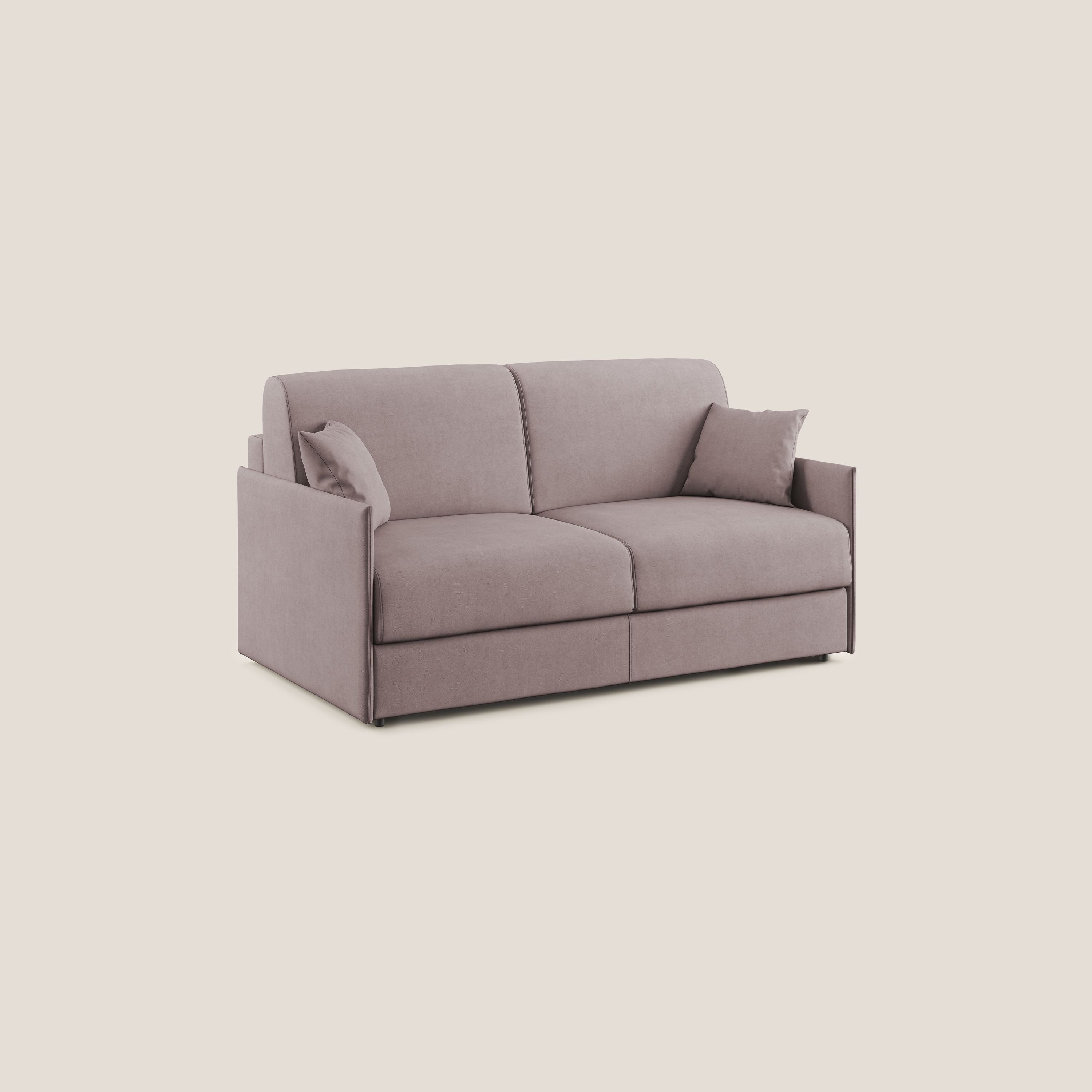 Evans Divano letto in morbido tessuto impermeabile T02 rosa - divitt.sbs