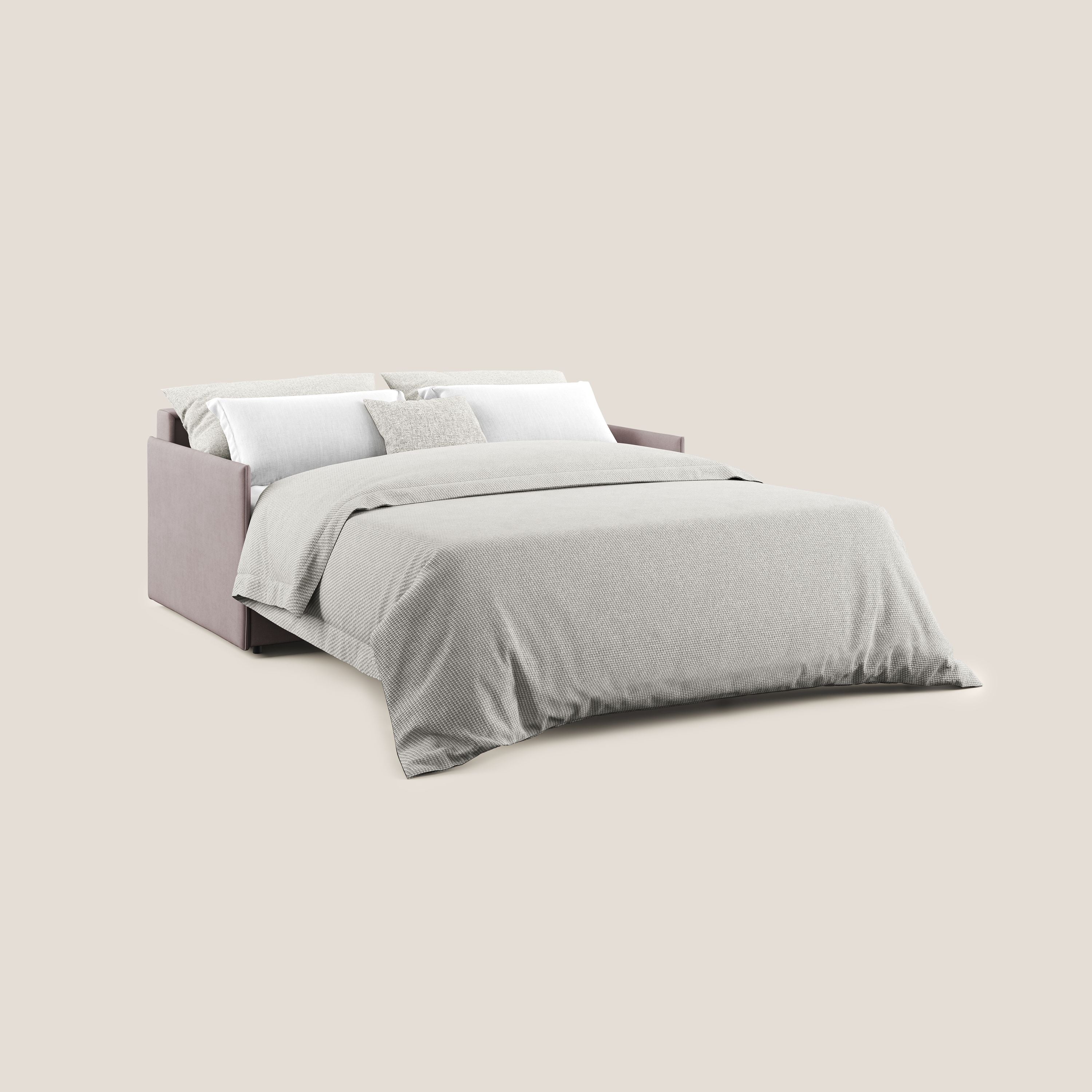Evans Divano letto in morbido tessuto impermeabile T02 rosa - divitt.sbs