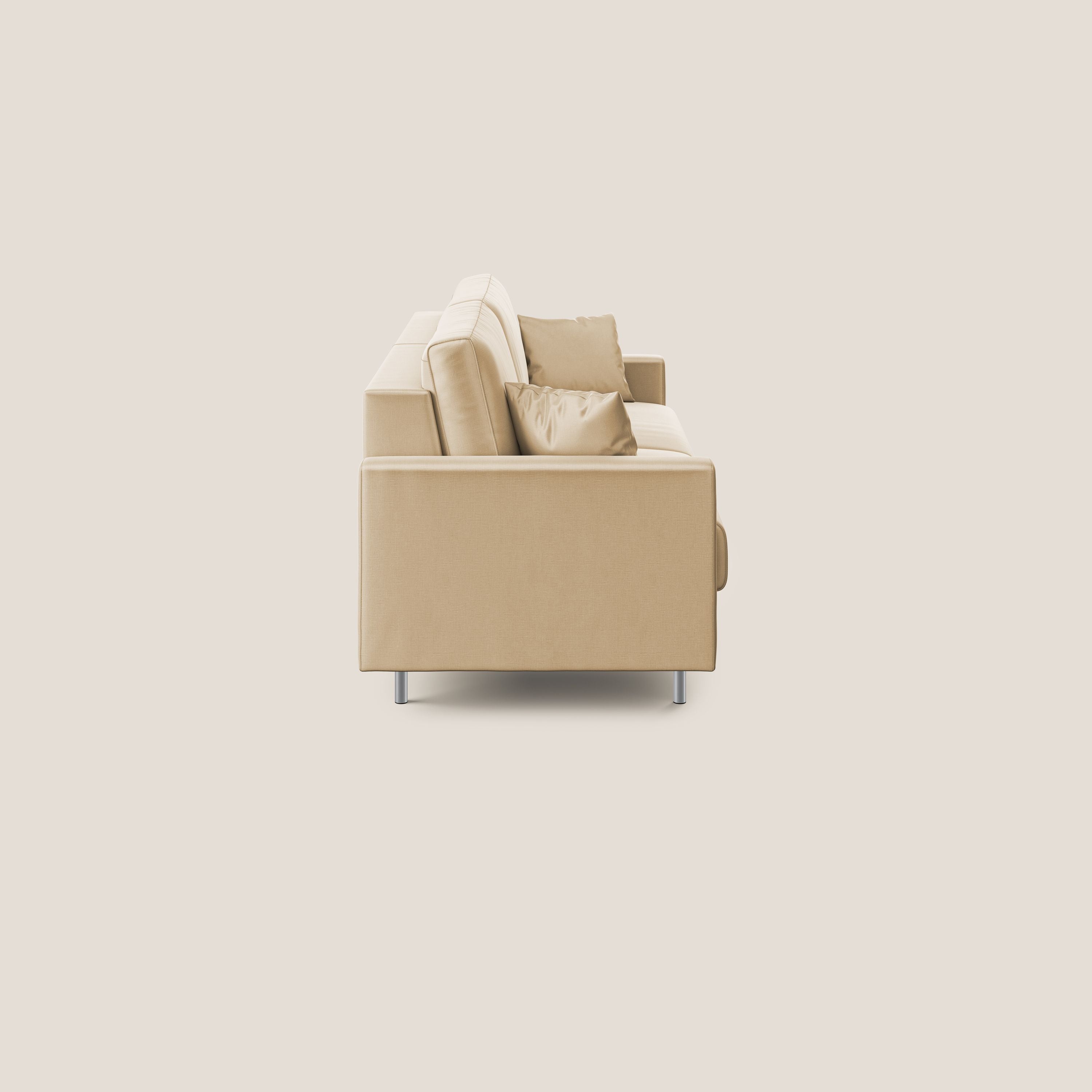 Andromeda divano letto matrimoniale in velluto morbido impermeabile T01 beige - divitt.sbs
