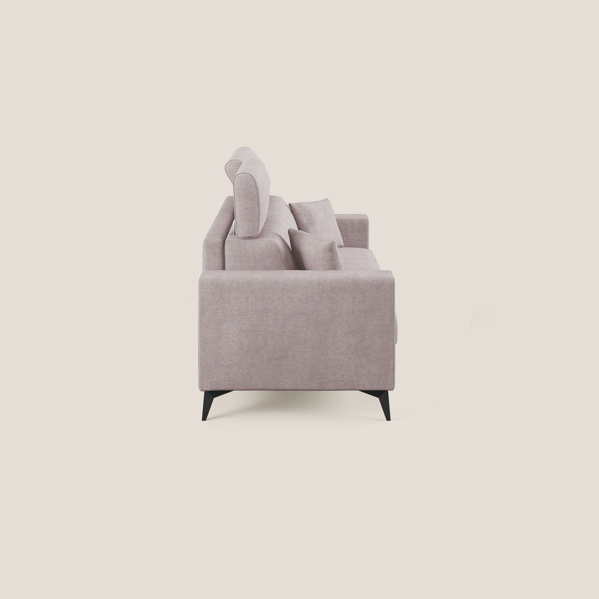 Pegaso divano letto con poggiatesta reclinabili e rivestimento T02 rosa - divitt.sbs
