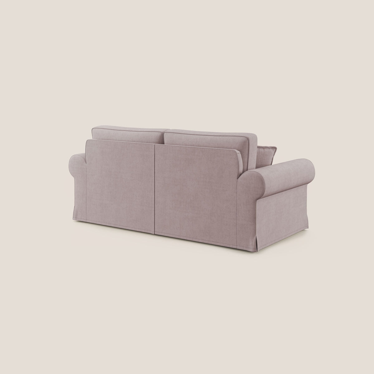 Lady divano classico in piuma d'oca realizzato con tessuto impermeabile T02 rosa - divitt.sbs