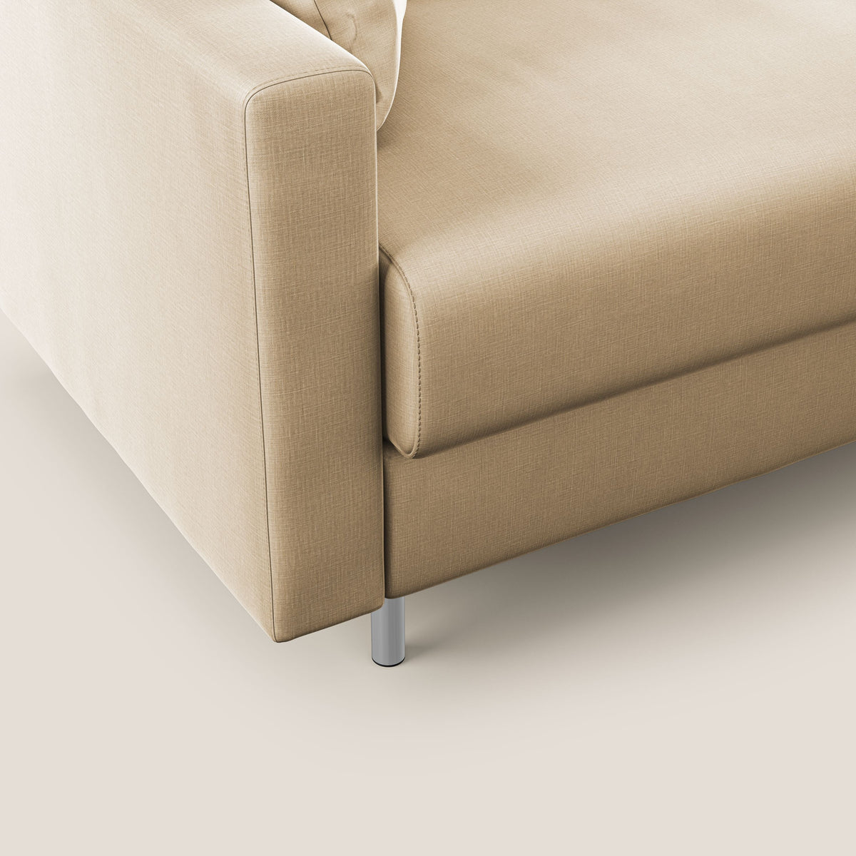 Andromeda divano letto matrimoniale in velluto morbido impermeabile T01 beige - divitt.sbs