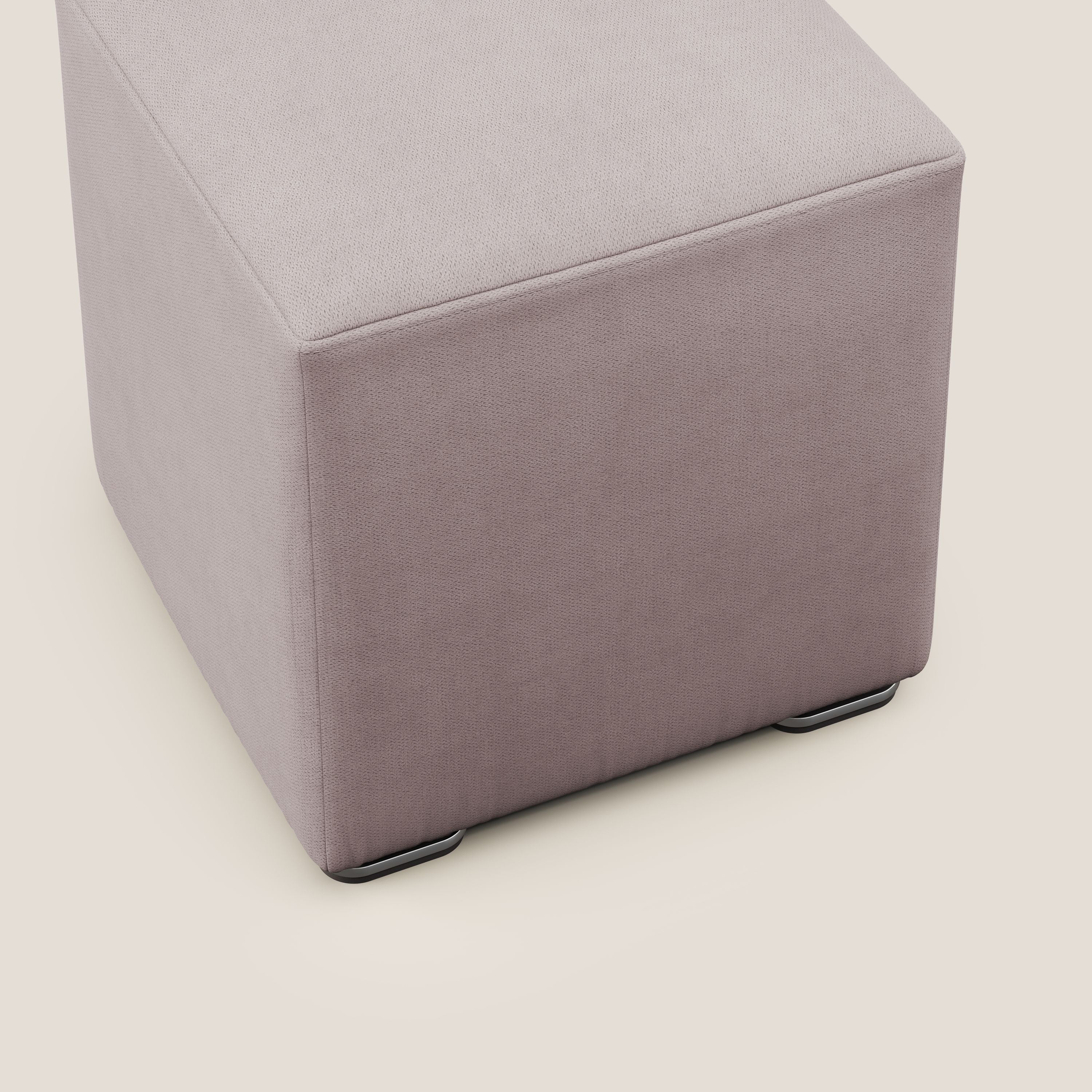 Cube pouf in tessuto morbido impermeabile T02 rosa - divitt.sbs