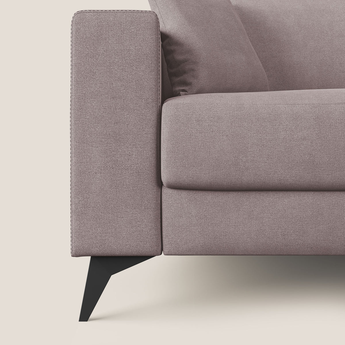 Pegaso divano letto angolare con poggiatesta reclinabili e rivestimento impermeabile T02 rosa - divitt.sbs