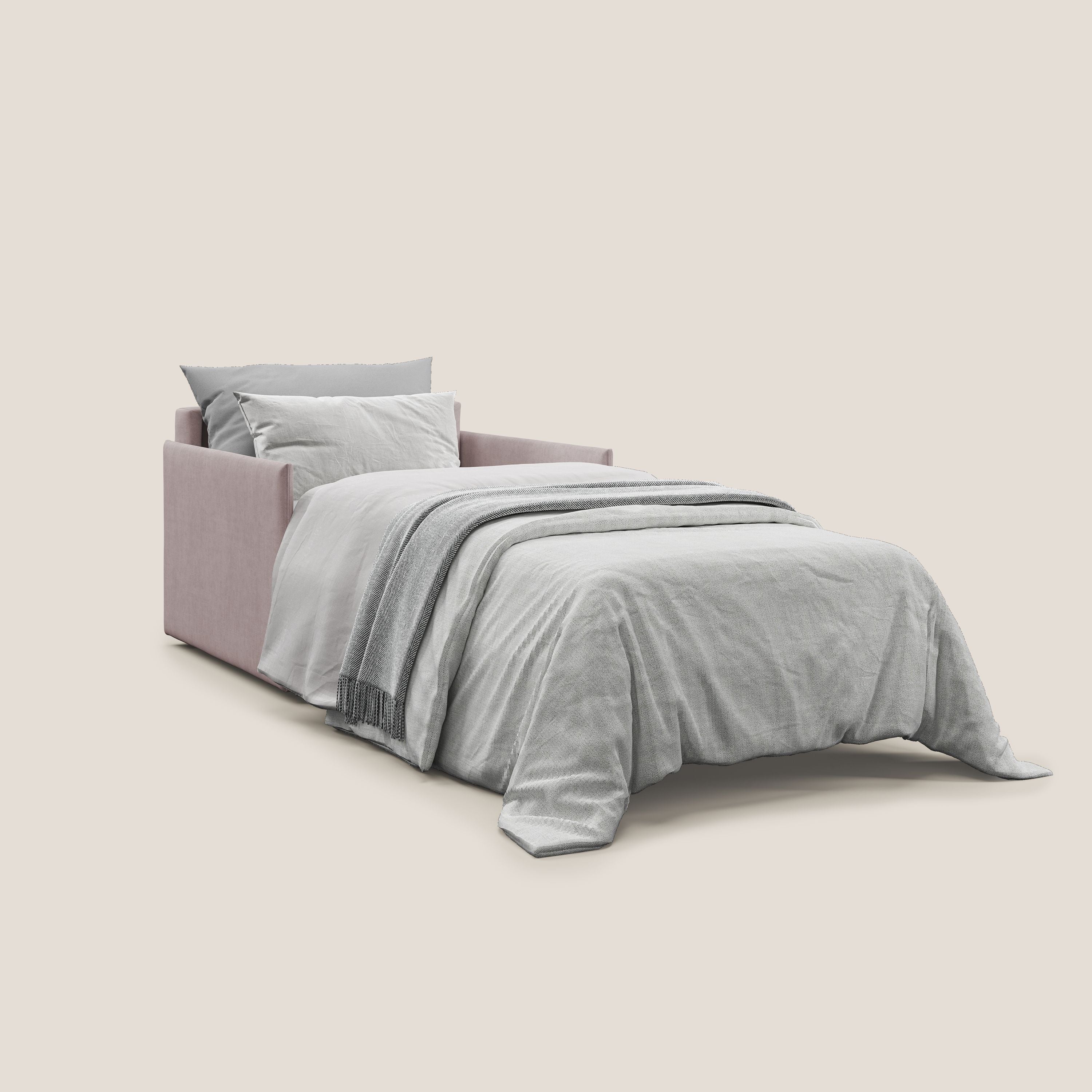 Evans poltrona letto in morbido tessuto impermeabile T02 rosa - divitt.sbs