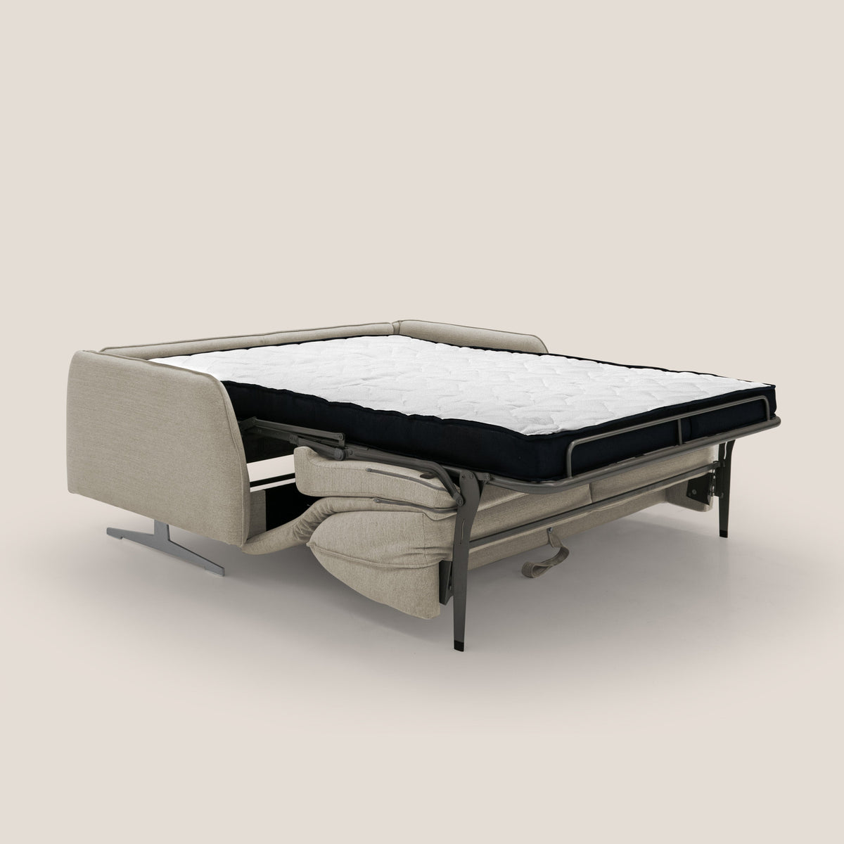 Texas Divano letto matrimoniale moderno in tessuto impermeabile T19 sabbia - divitt.sbs