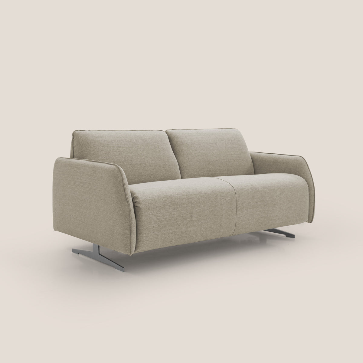Texas Divano letto matrimoniale moderno in tessuto impermeabile T19 sabbia - divitt.sbs