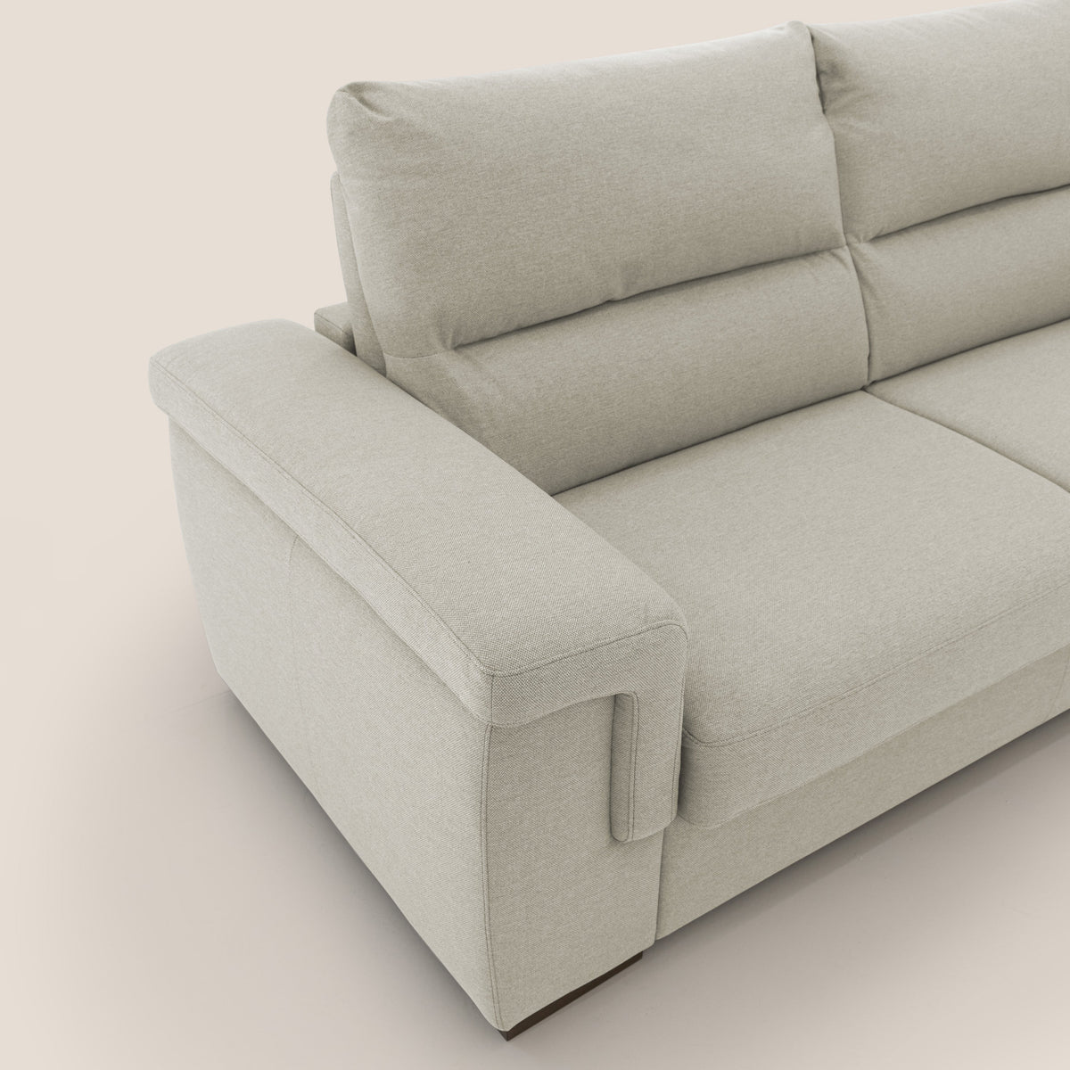 Magnolia divano letto con materasso alto 18 cm morbido schienale alto in tessuto smacchiabile T05 panna - divitt.sbs